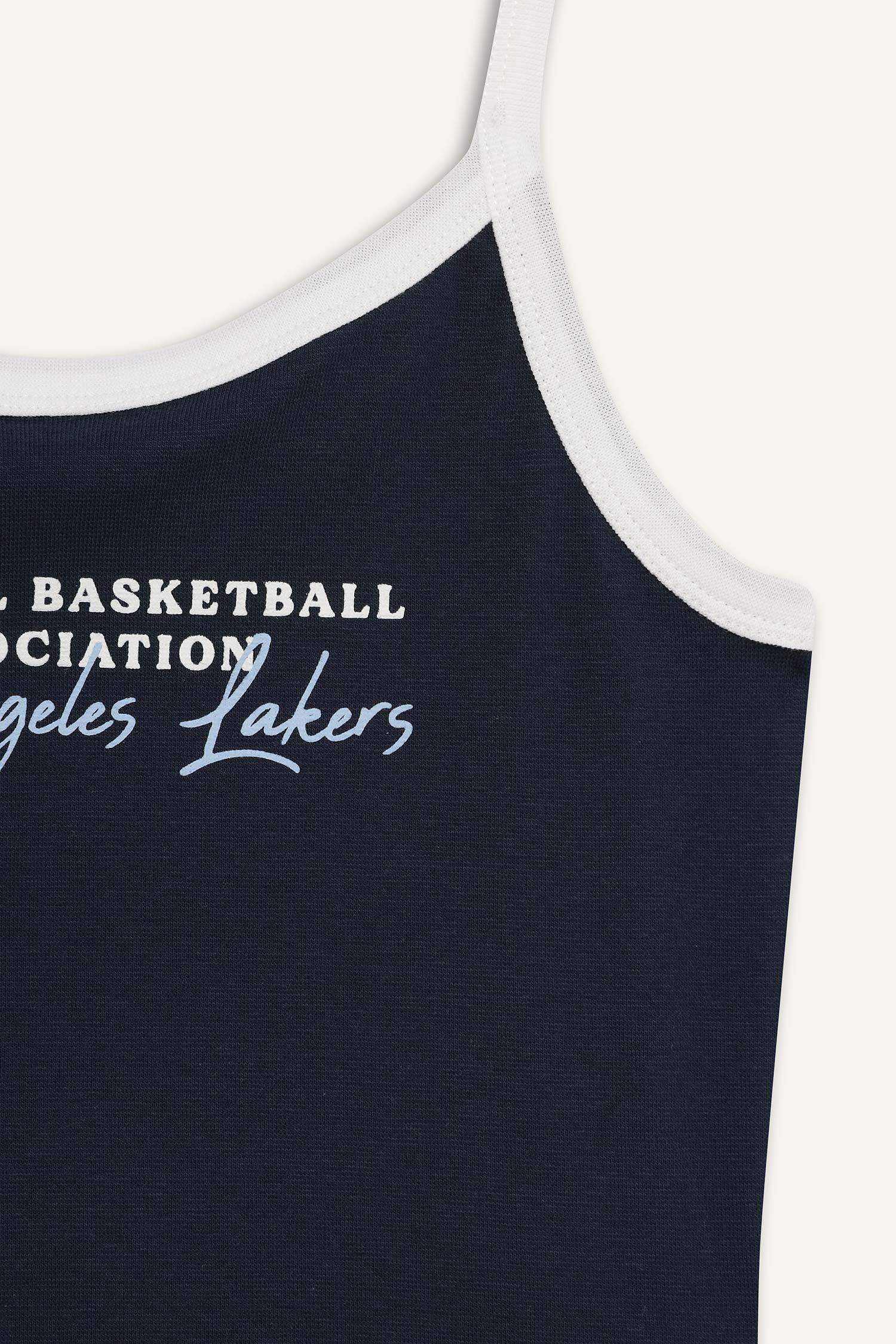 DeFactoFit NBA Los Angeles Lakers Fitted Sports Crop Top