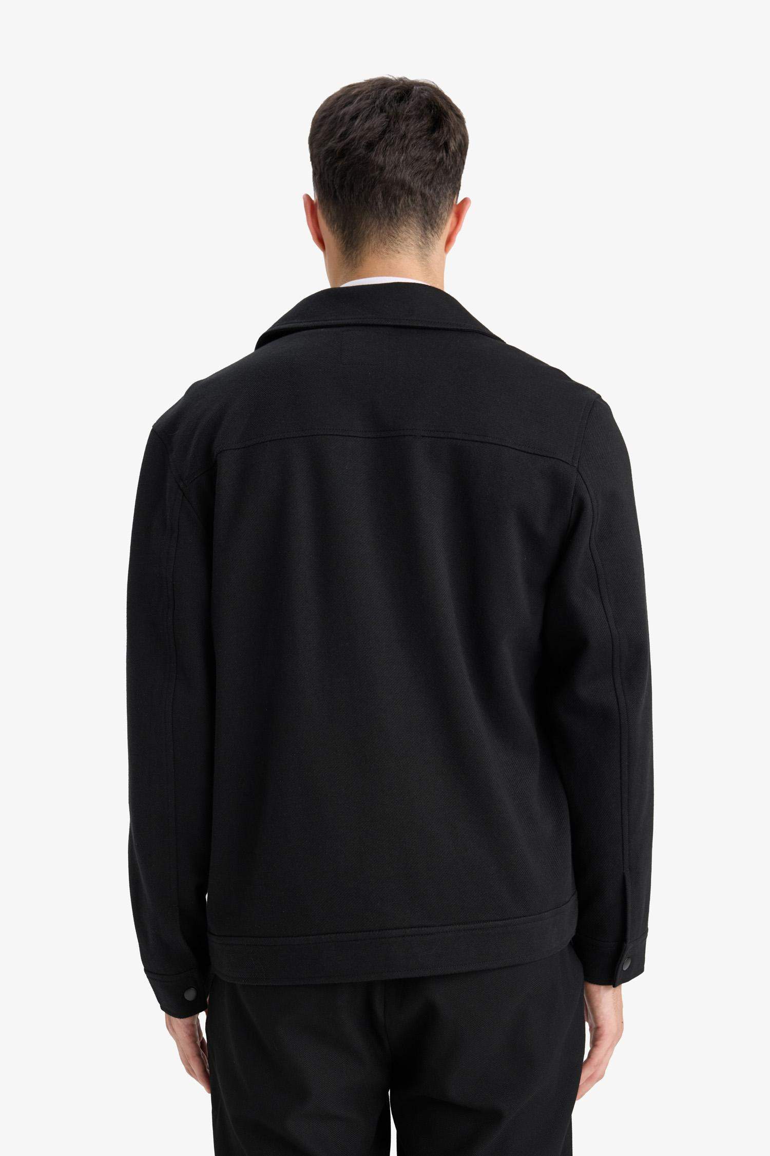 Surchemise en coton peigné à boutons-pression Coupe standard