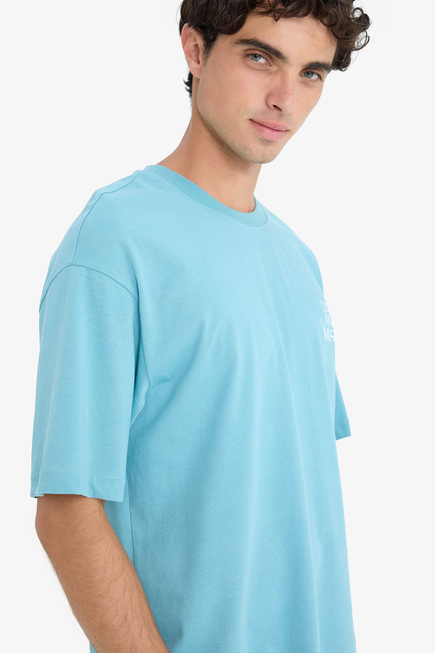 %100 Pamuk Rick and Morty Boxy Fit Rahat Kesim Bisiklet Yaka Sırt Baskılı Kısa Kollu Tişört