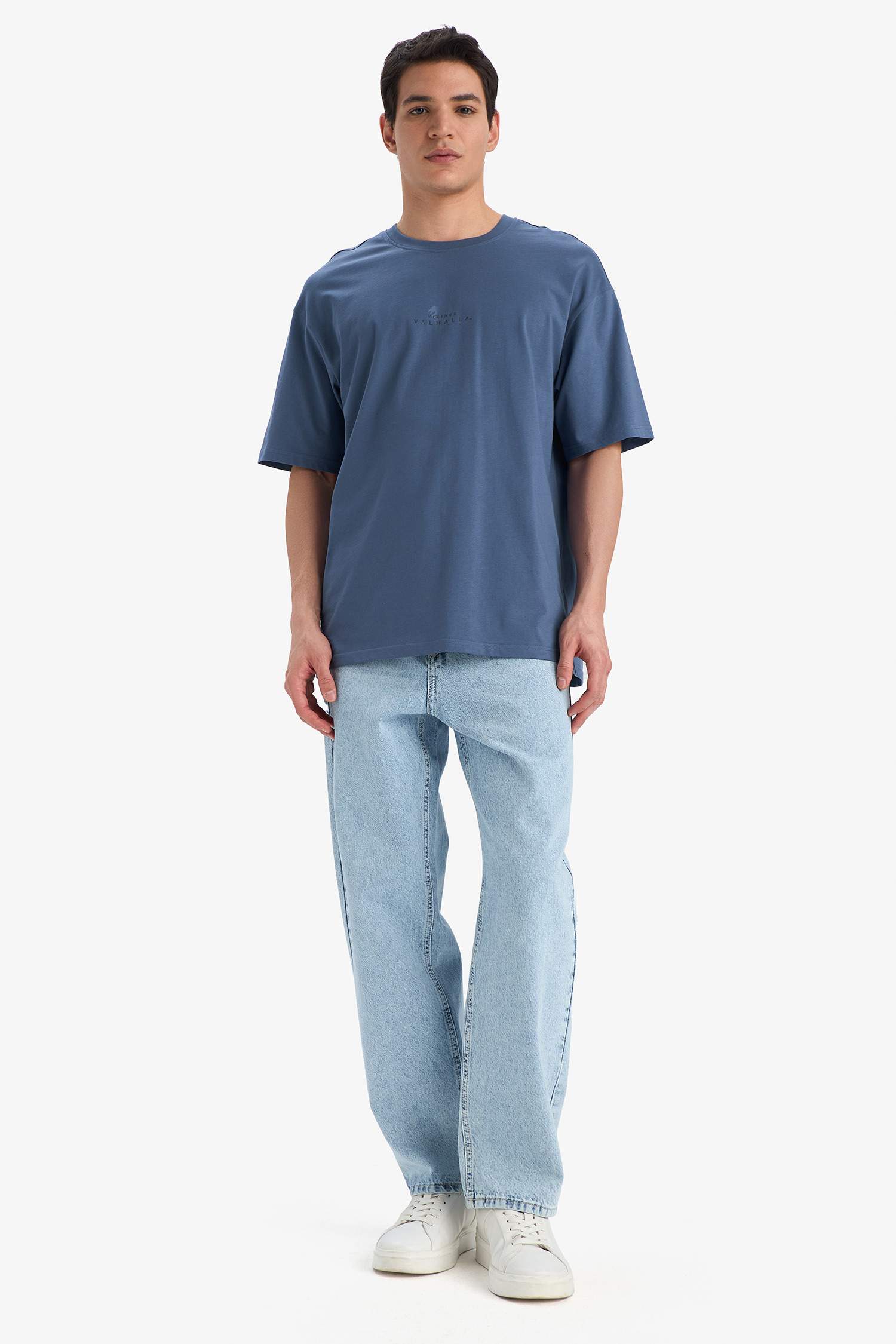 Футболка с круглым вырезом и короткими рукавами, оверсайз, с принтом Vikings Valhalla