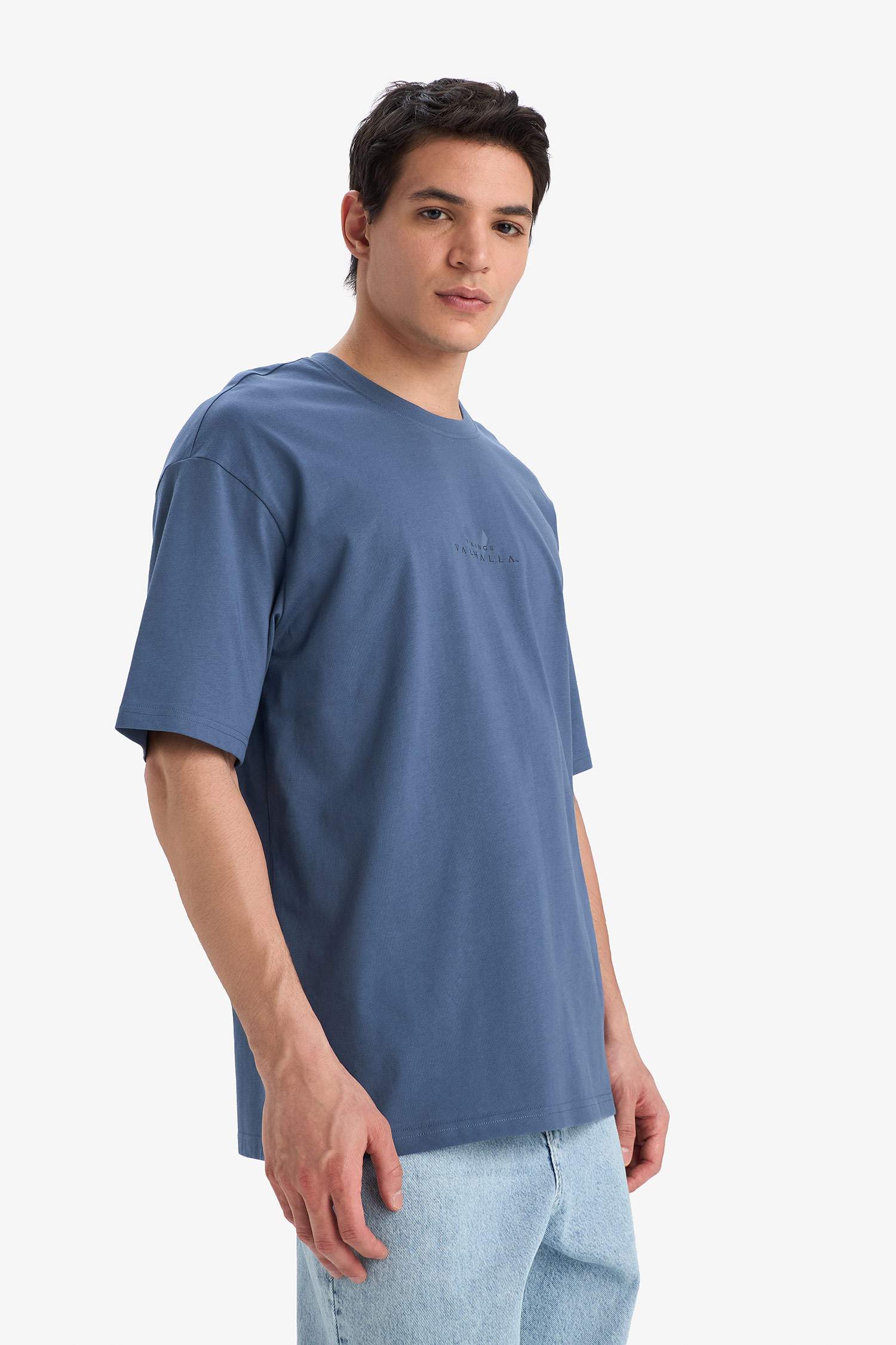 Футболка с круглым вырезом и короткими рукавами, оверсайз, с принтом Vikings Valhalla