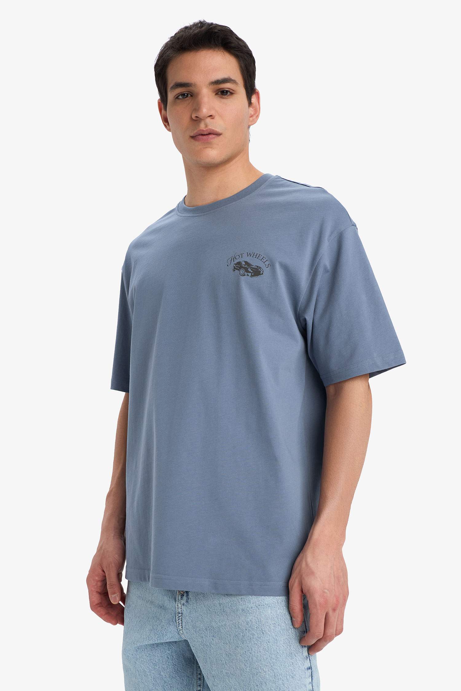 Hot Wheels Boxy Fit Crew Neck Printed T-Shirt