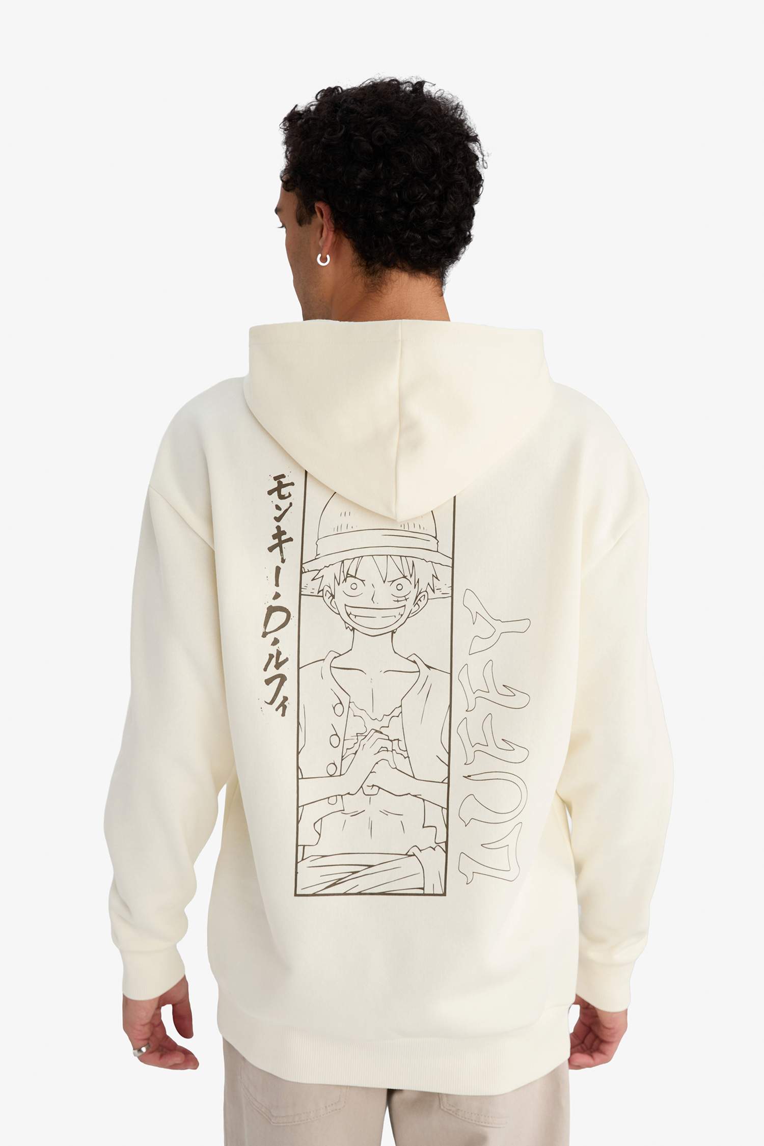 Boxy Fit One Piece Printed Long Sleeve Sweatshirt