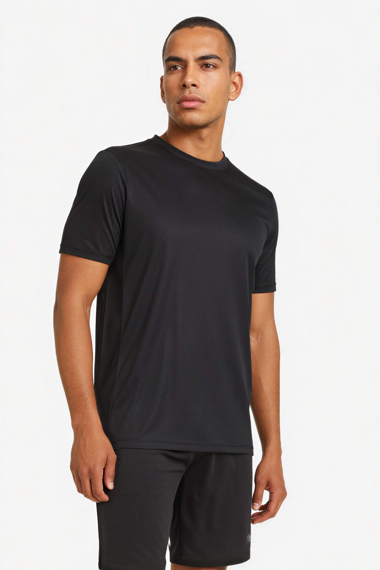 Спортивная футболка Slim Fit с принтом круглым вырезом и коротким рукавом