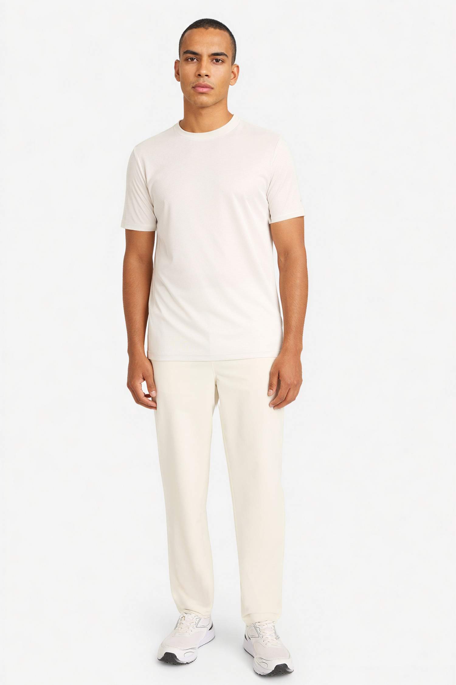 Slim Fit дөңгелек жағалы суретті спорттық қысқа жеңді футболка