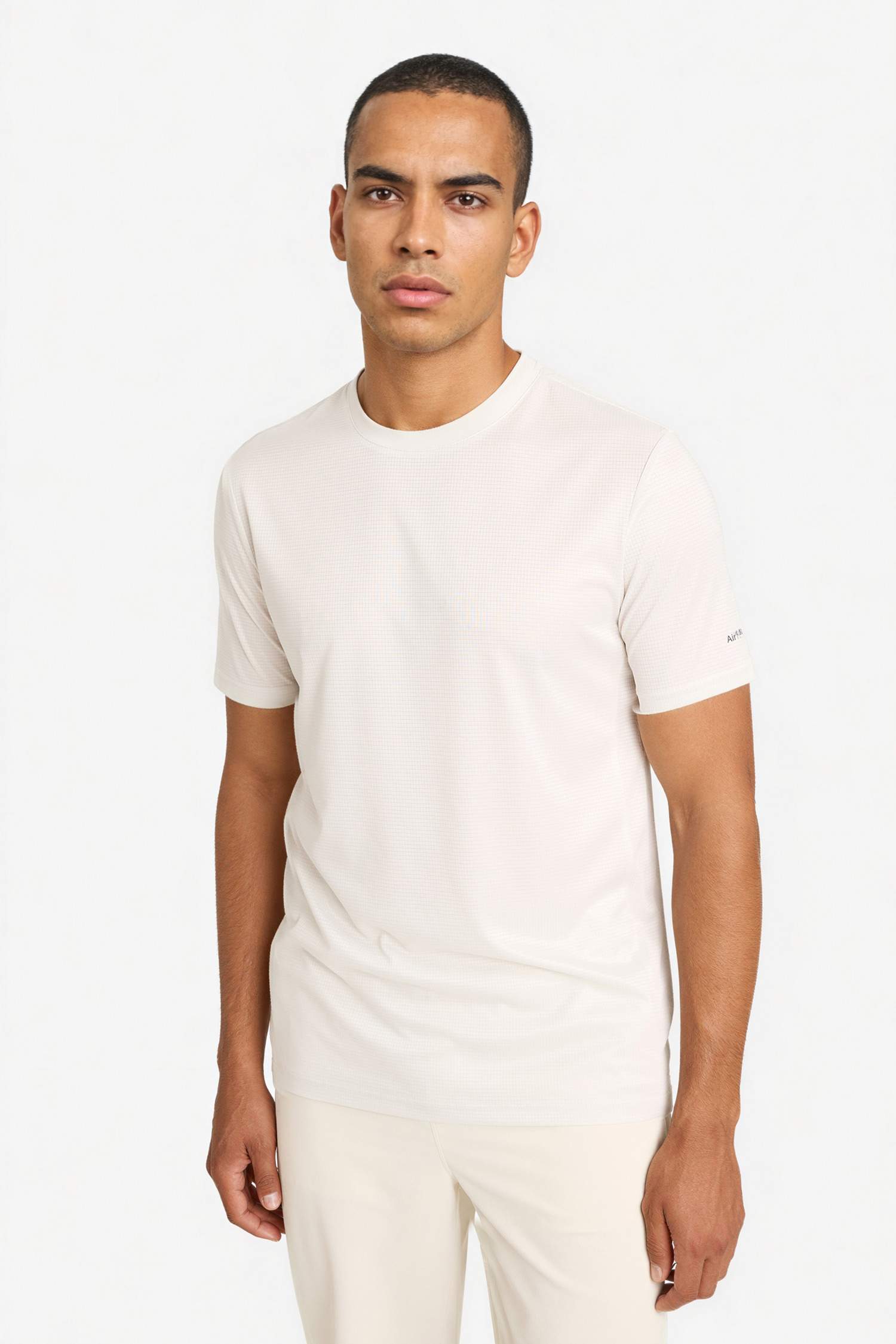 Slim Fit дөңгелек жағалы суретті спорттық қысқа жеңді футболка