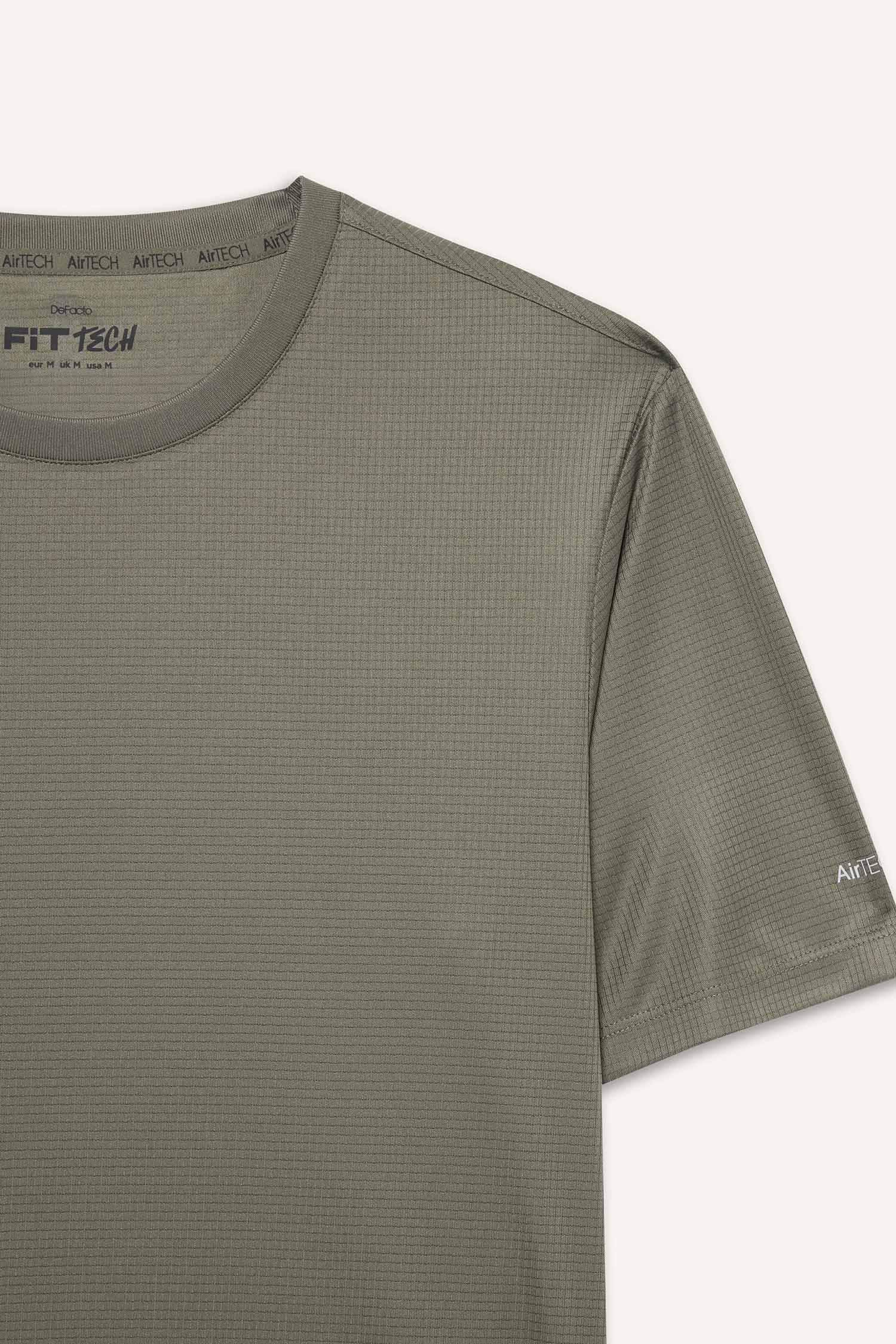 Slim Fit Crew Neck Printed Sports T-Shirt