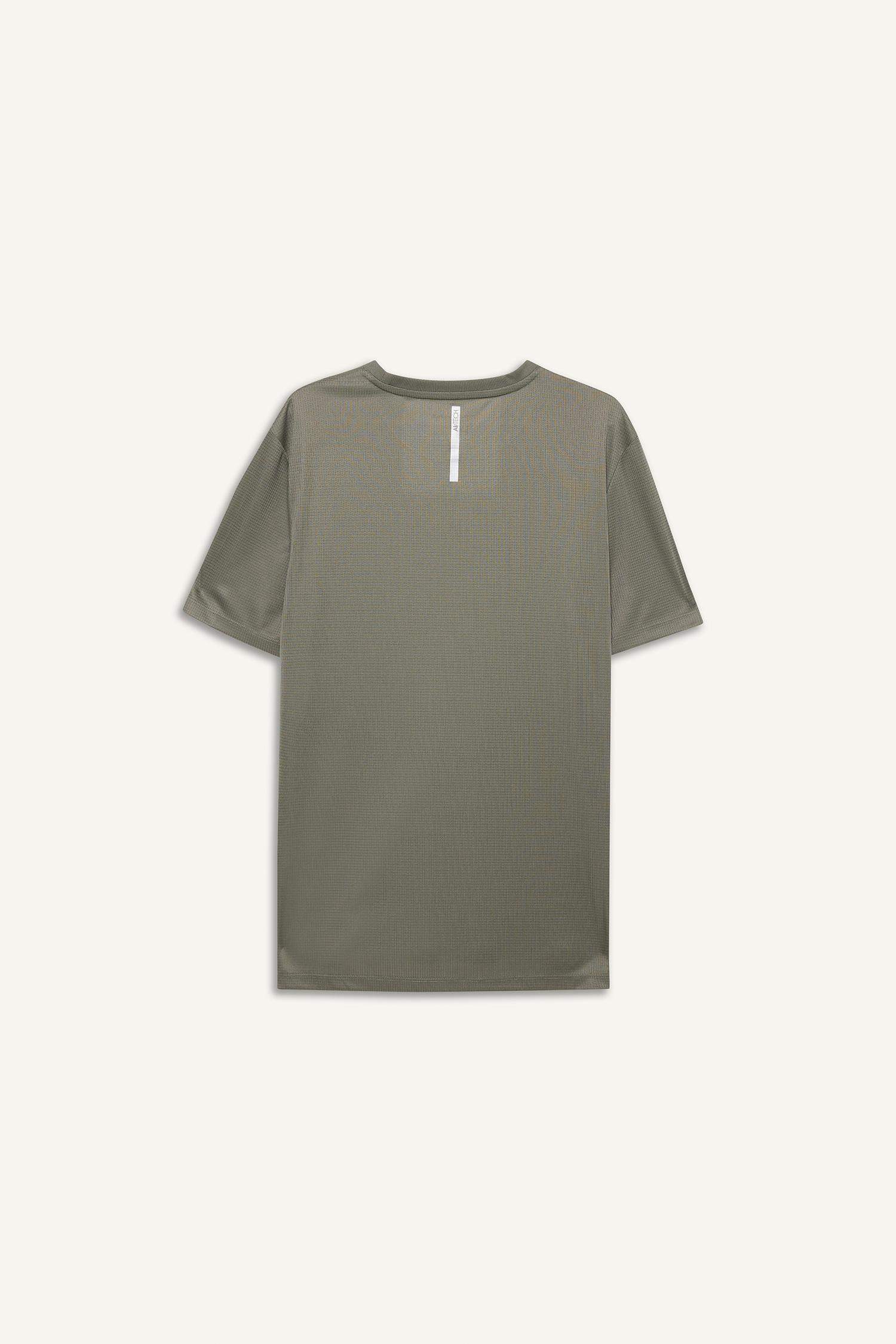 Slim Fit Crew Neck Printed Sports T-Shirt