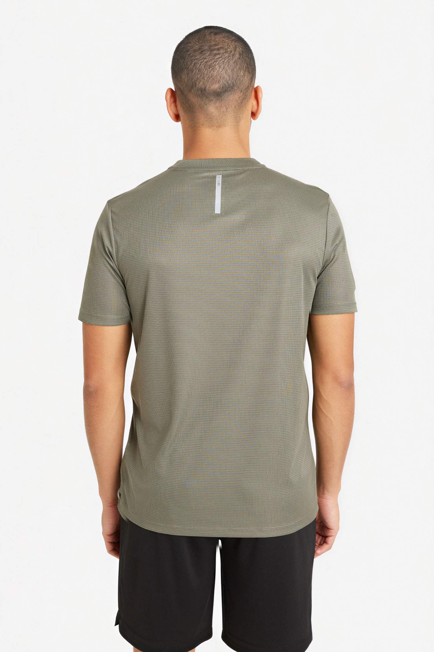 Slim Fit дөңгелек жағалы суретті спорттық қысқа жеңді футболка