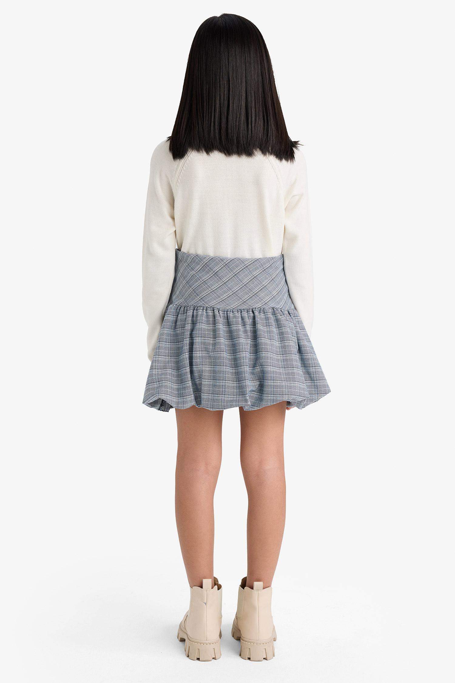 Детская юбка с принтом и воздушным силуэтом для девочки