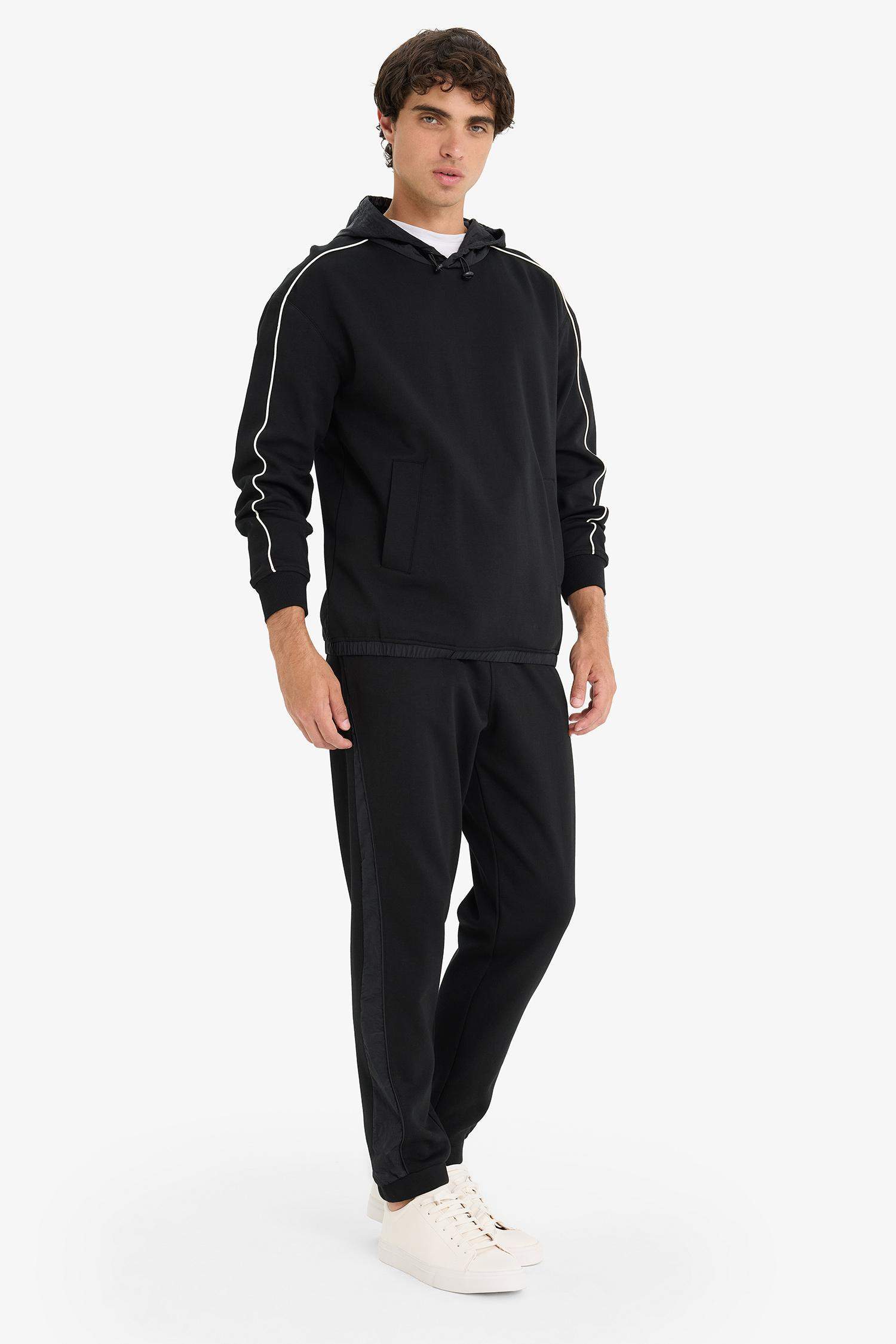 Boxy Fit Kapüşonlu Baskılı Sweatshirt