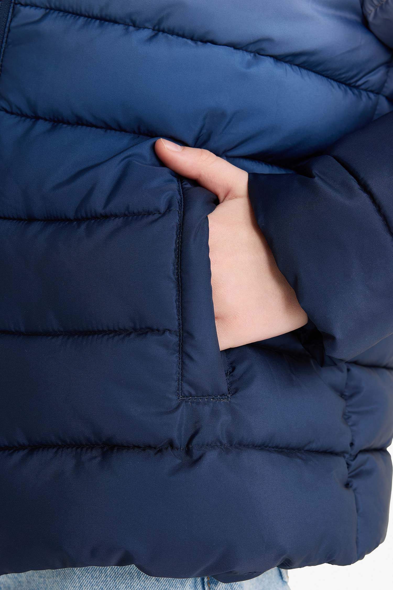 Boy Waterproof Hooded Fleece Lined Puffer Jacket