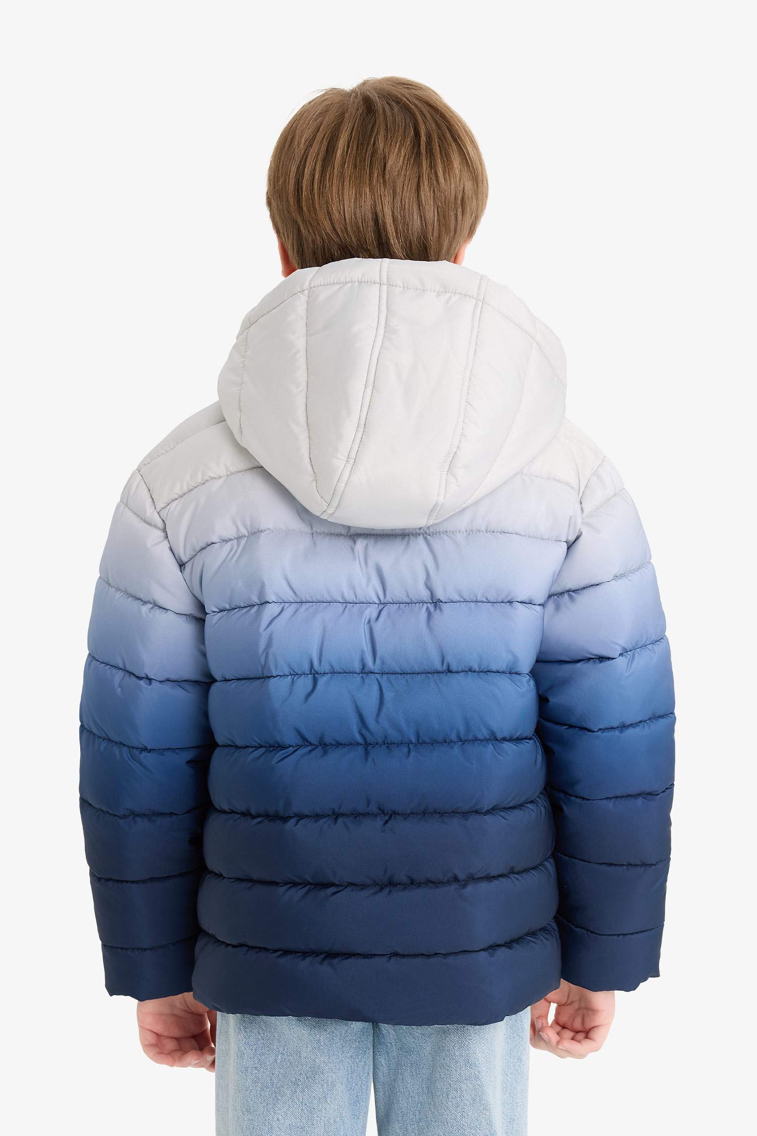 Boy Waterproof Hooded Fleece Lined Puffer Jacket