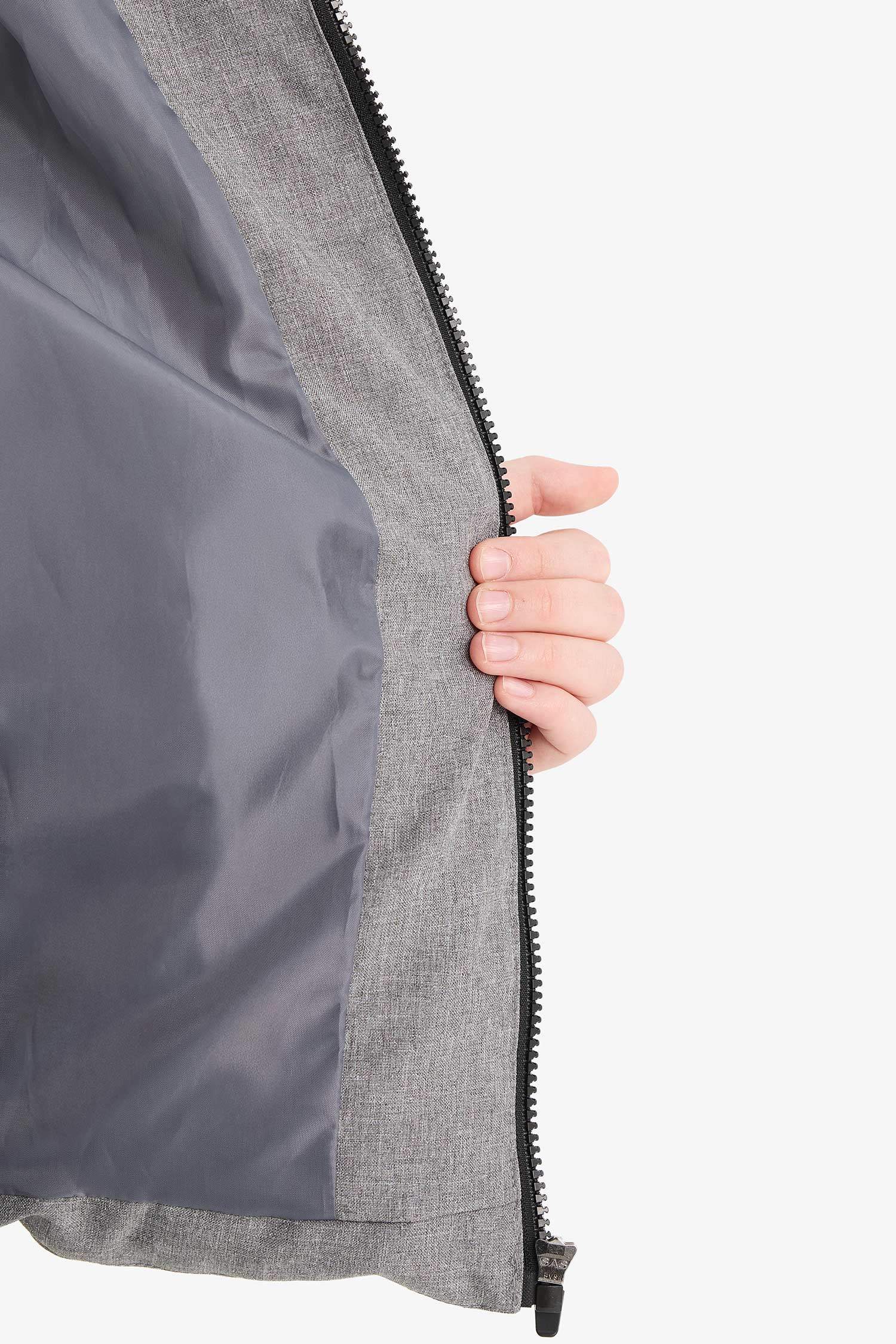 Erkek Çocuk Su İtici Kapüşonlu Fermuarlı Şişme Mont