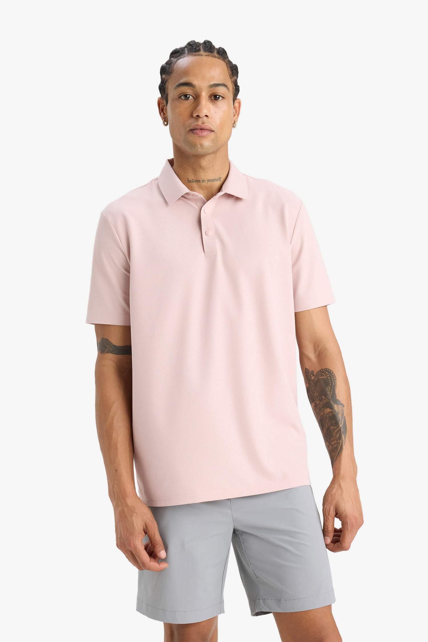 DeFactoFit Standart Fit Polo Yaka Sporcu Kısa Kollu Tişört