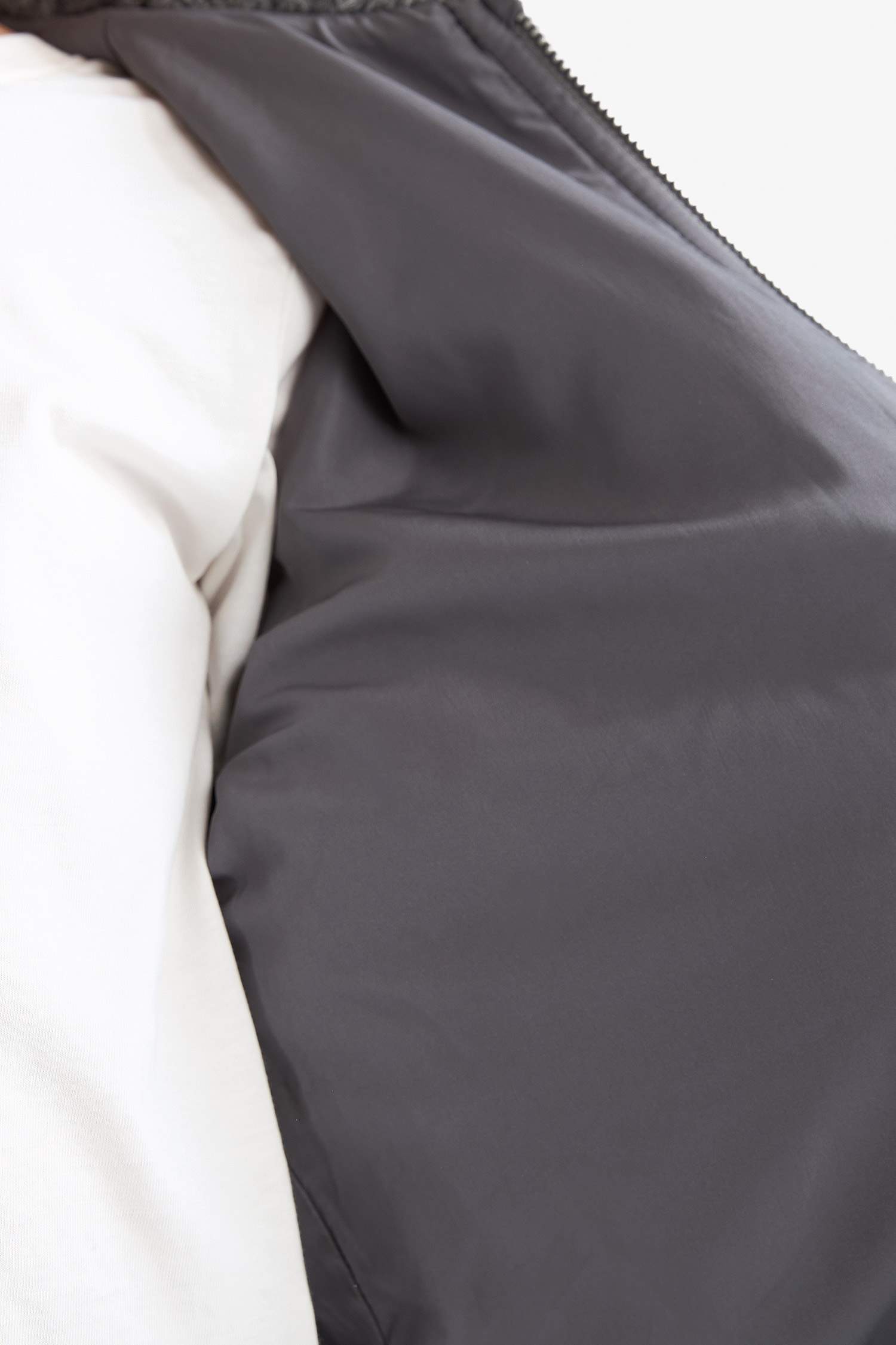 Girl Polo Collar Zippered Puffer Jacket