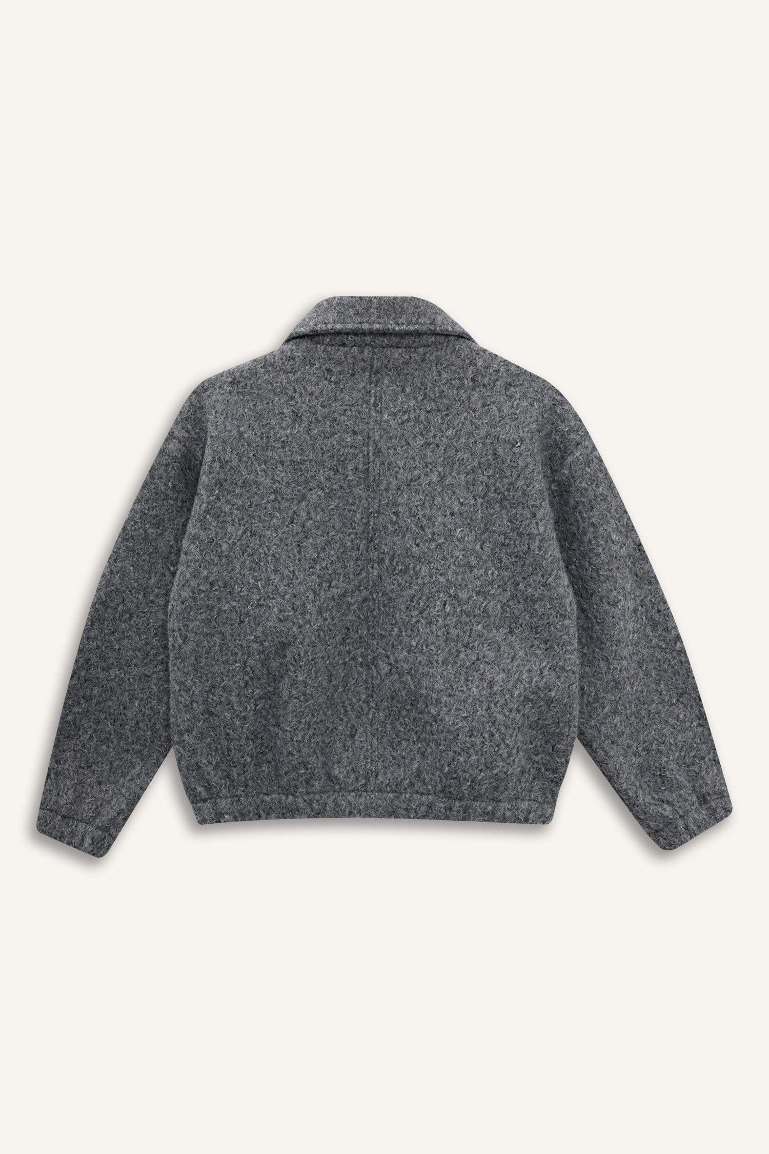 Girl Polo Collar Zippered Puffer Jacket