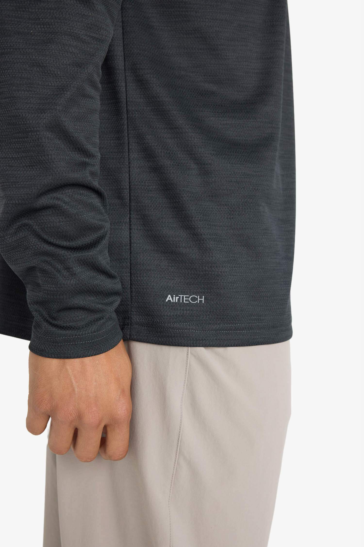 DeFactoFit Slim Fit Dar Kesim Dik Yaka Çabuk Kuruyan Nefes Alabilen Esnek Kumaş Fermuarlı Sporcu Uzun Kollu Body