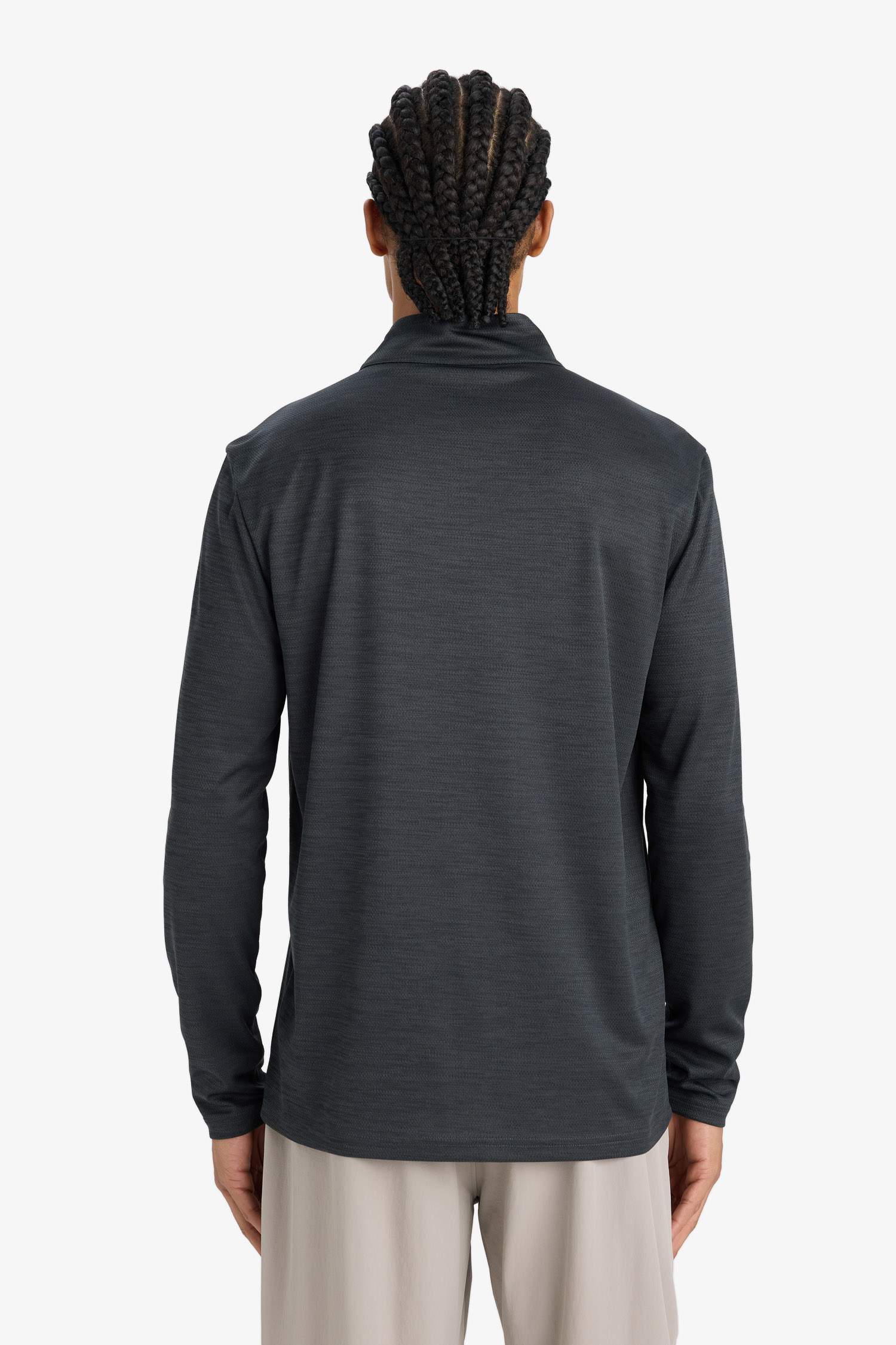 DeFactoFit Slim Fit Dar Kesim Dik Yaka Çabuk Kuruyan Nefes Alabilen Esnek Kumaş Fermuarlı Sporcu Uzun Kollu Body