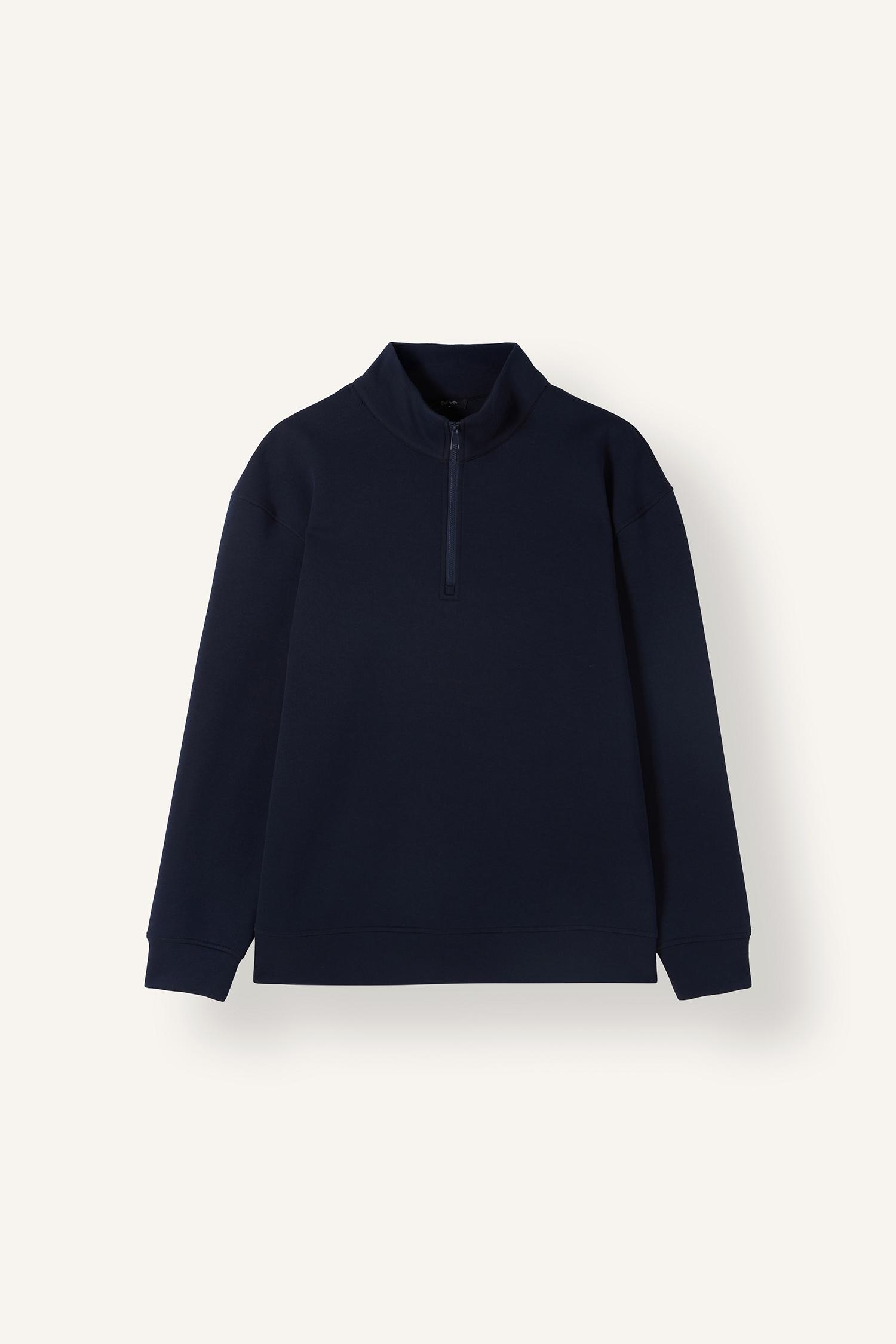 DeFacto Boxy Fıt Skuba Kumaş Uzun Kollu Sweatshirt görsel 6