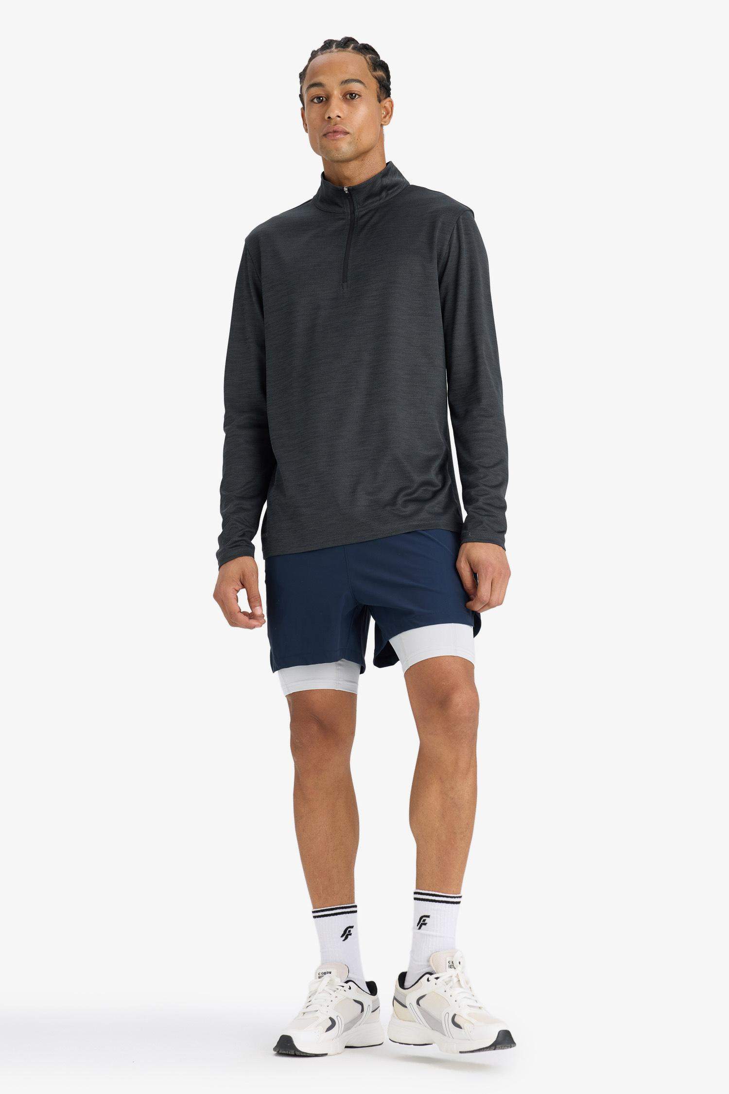 Slim Fit Dar Kesim Sporcu İçi Taytlı Kısa Paça Şort