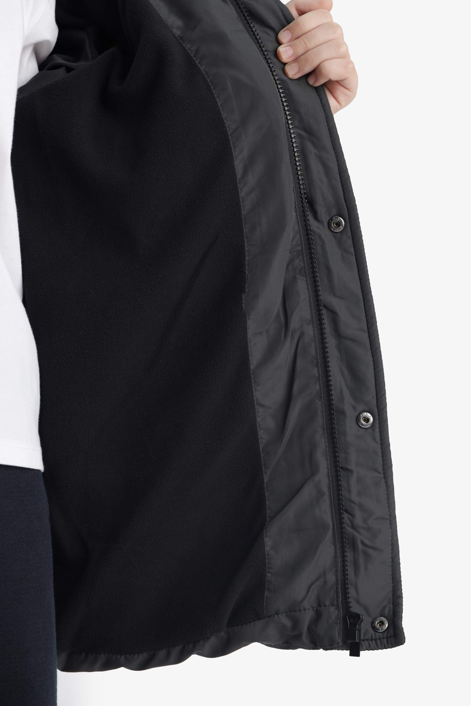 جاكيت بامب اولادي طويل وتر بروف بكابيشون وبطانة صوفية