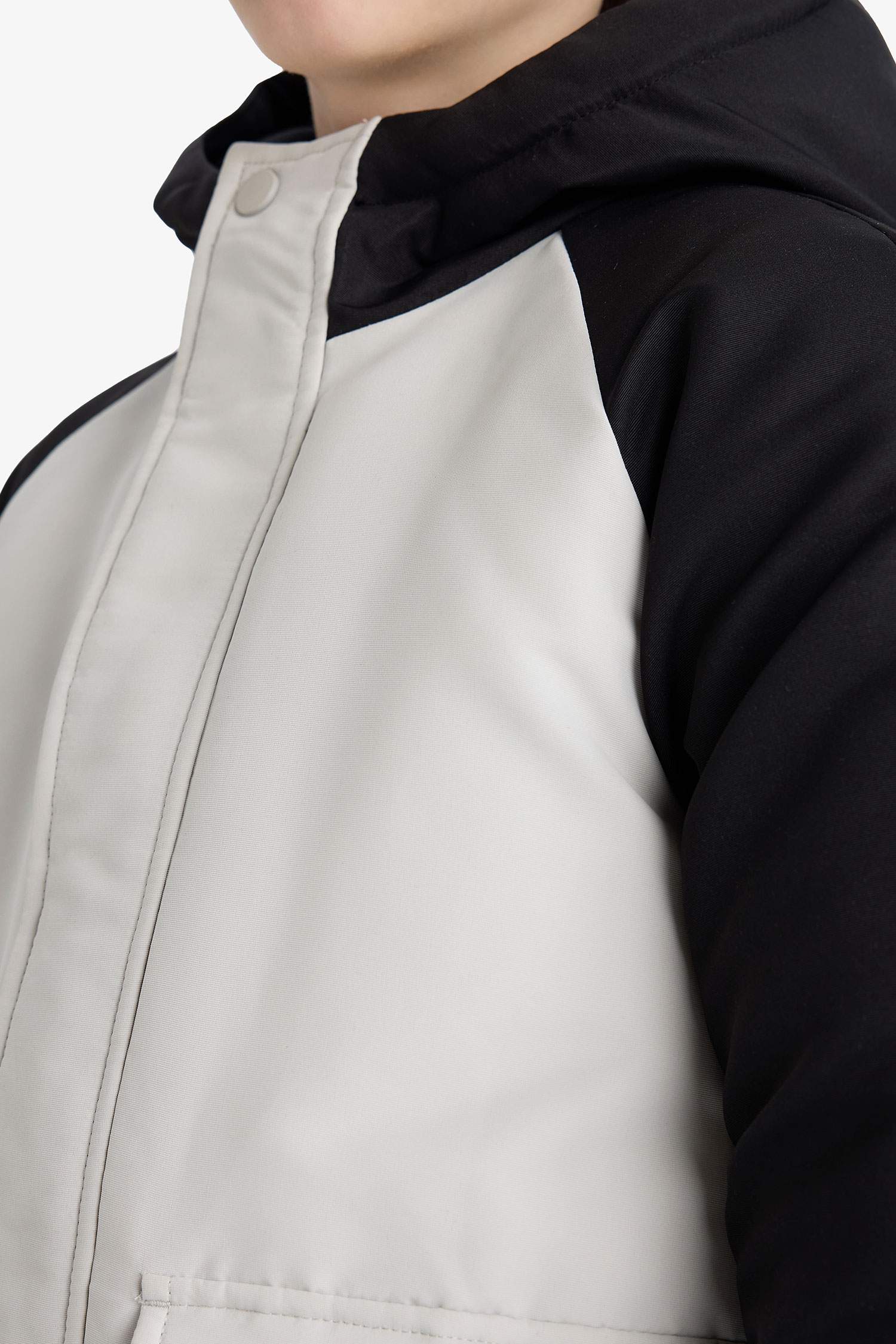 Erkek Çocuk Su İtici Kapüşonlu Polar Astarlı Parka