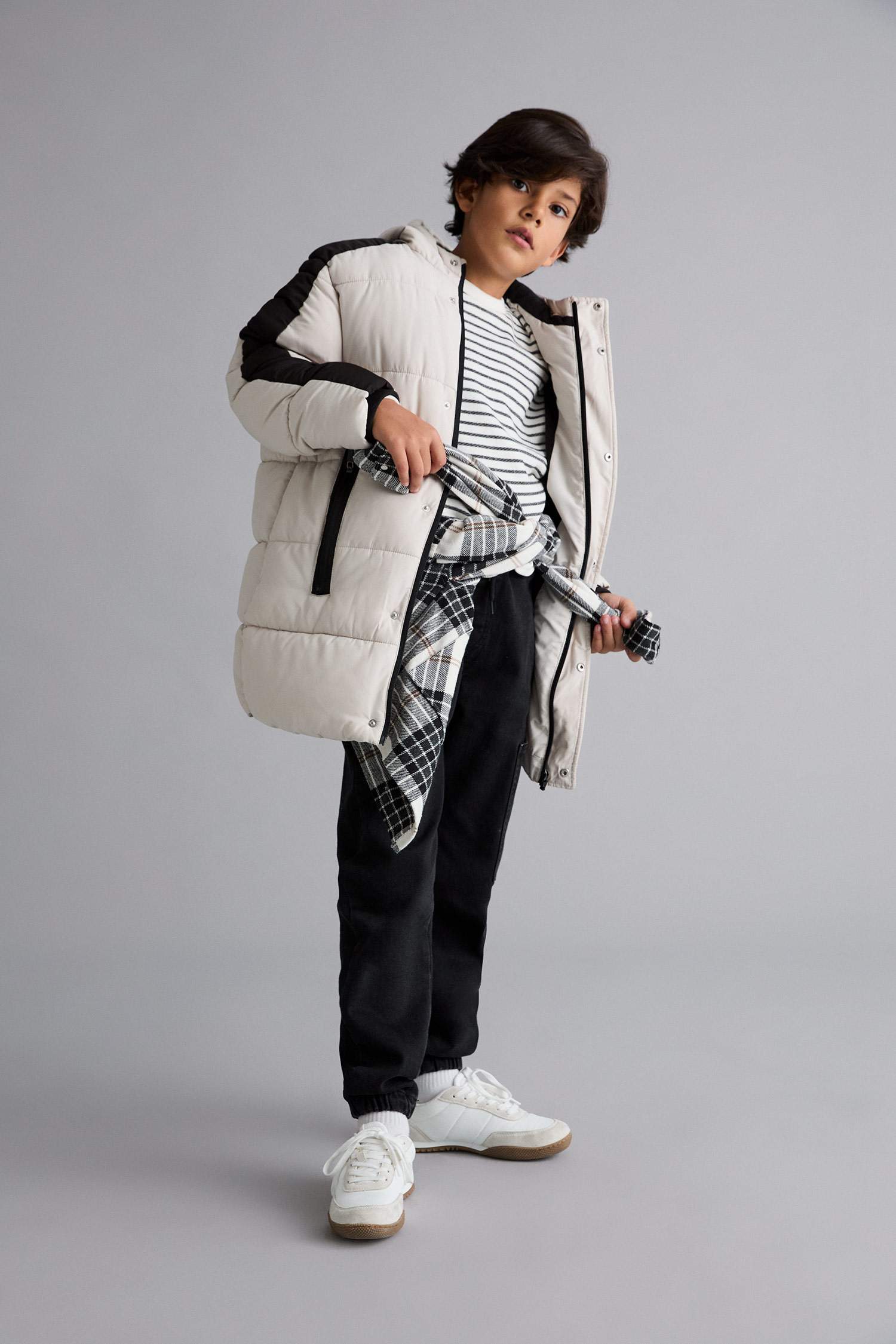 Boy Waterproof Fleece Lined Puffer Jacket