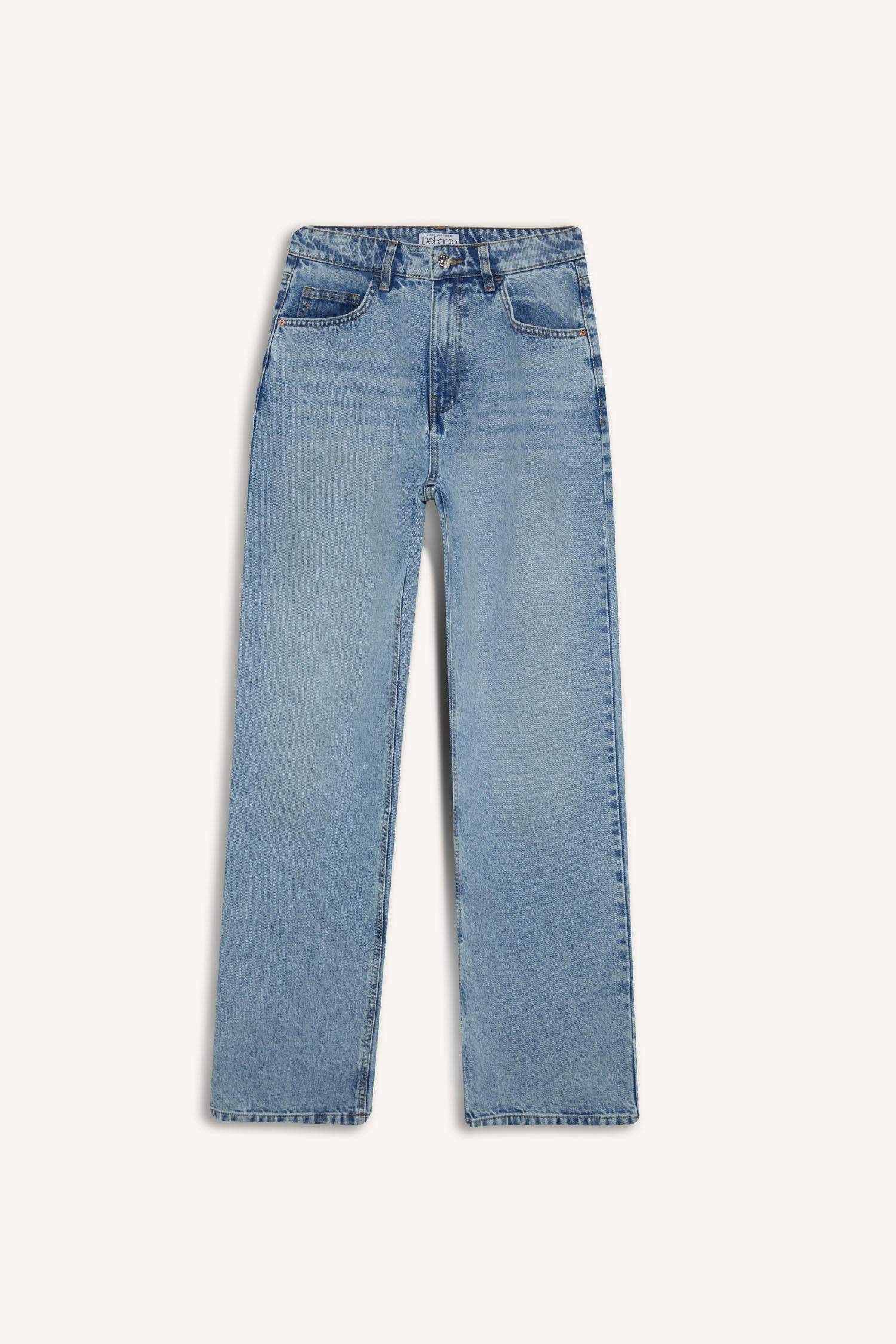 Таңдай Кең деним кең етек Шалбар