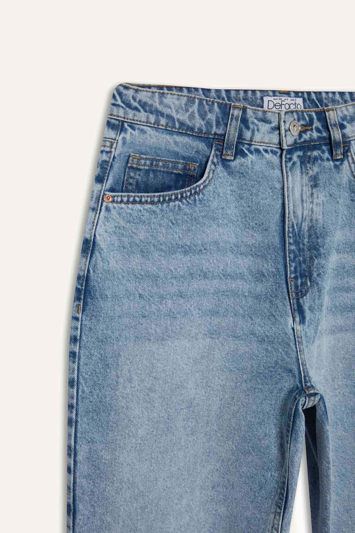 Таңдай Кең деним кең етек Шалбар