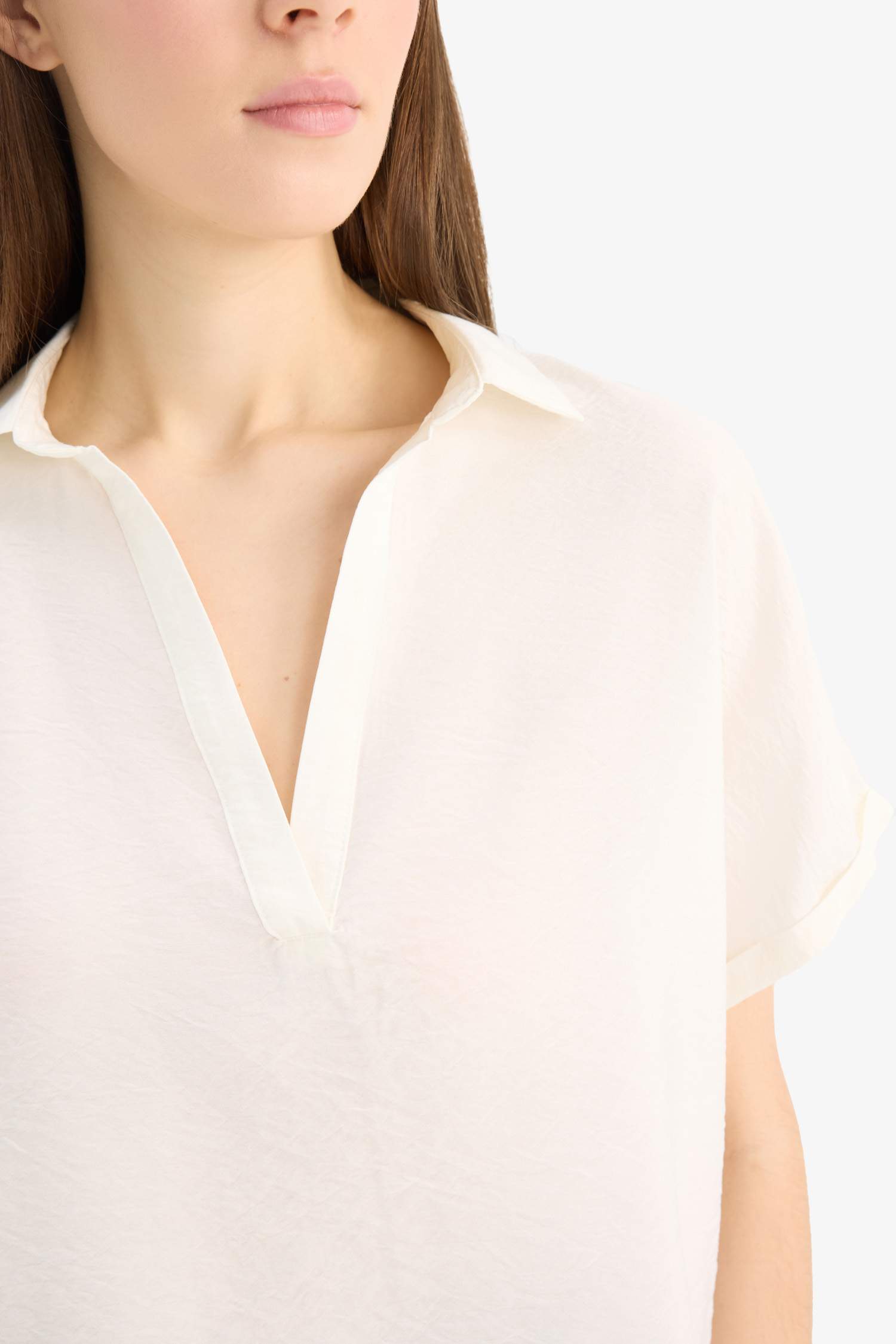 بلوزة نص ردن قصة عادية بياخة قميص