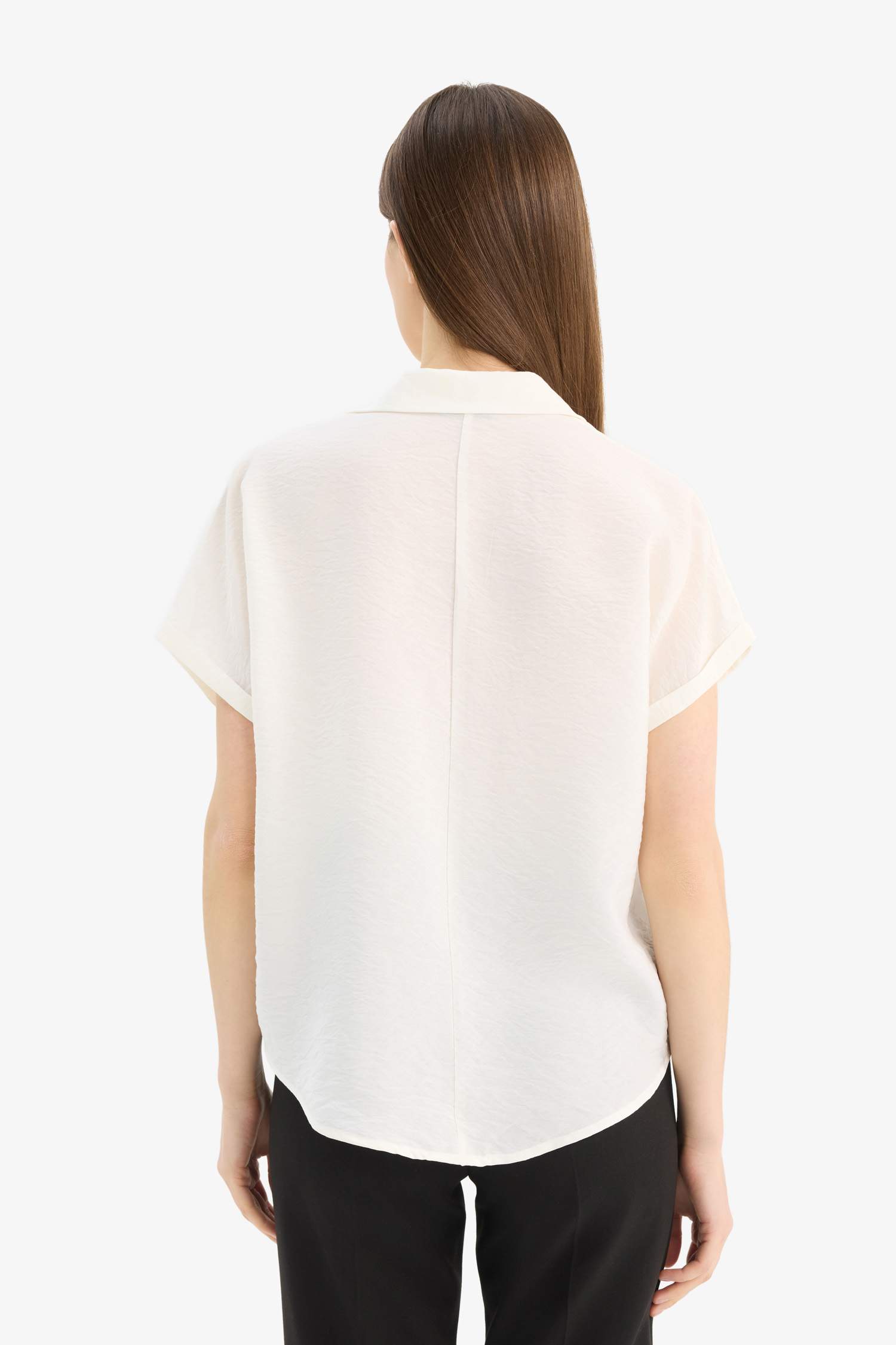 بلوزة نص ردن قصة عادية بياخة قميص