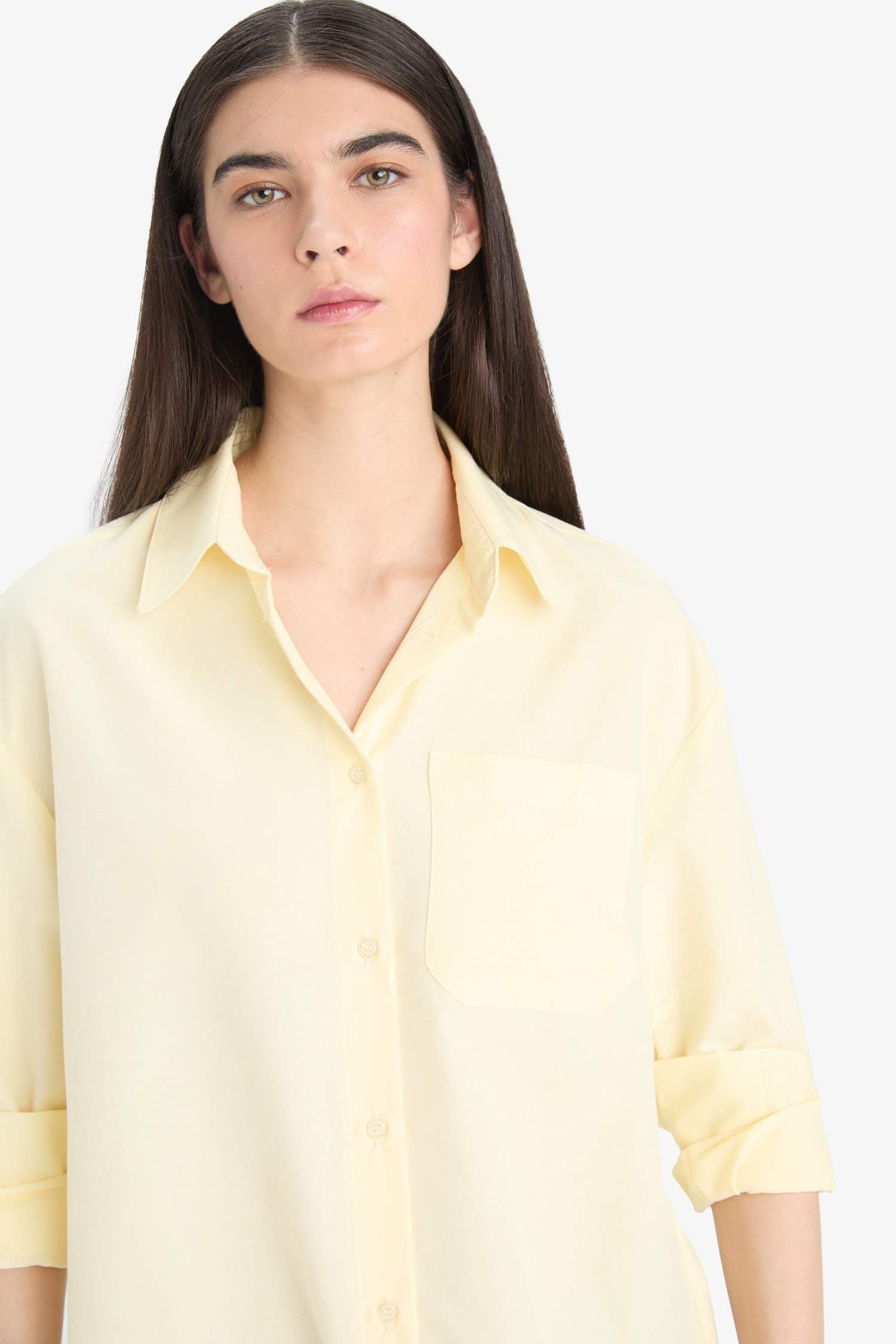 Oversize Geniş Kalıp Poplin Uzun Kollu Gömlek