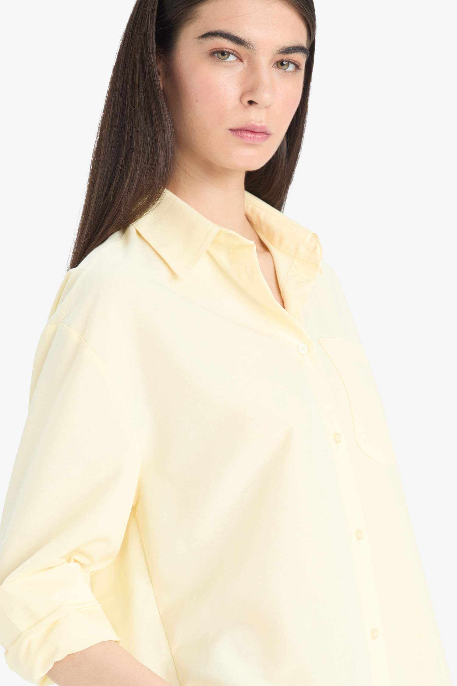 Oversize Geniş Kalıp Poplin Uzun Kollu Gömlek