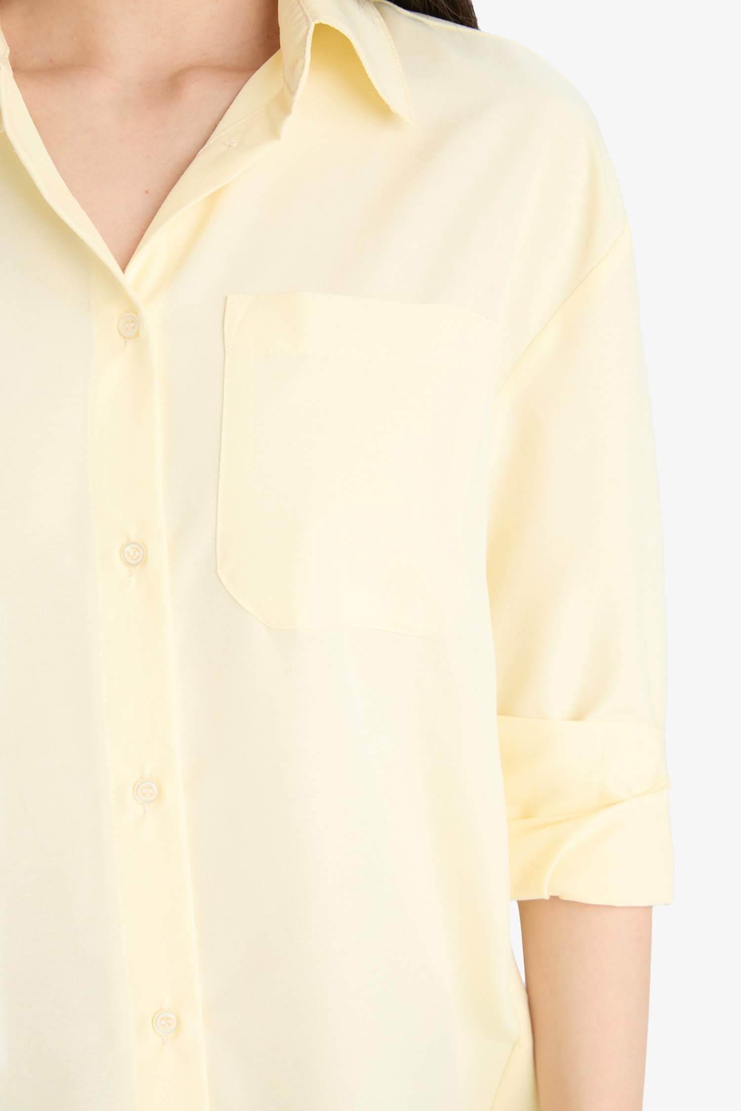 Oversize Geniş Kalıp Poplin Uzun Kollu Gömlek