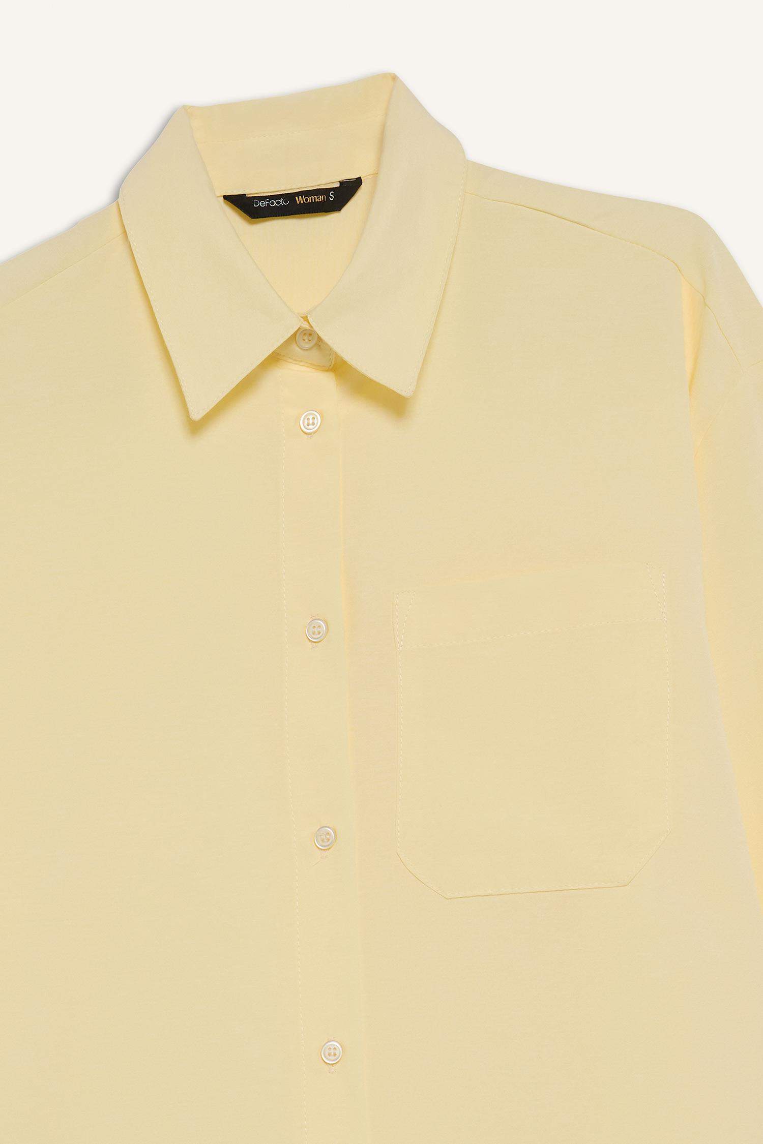 Oversize Geniş Kalıp Poplin Uzun Kollu Gömlek