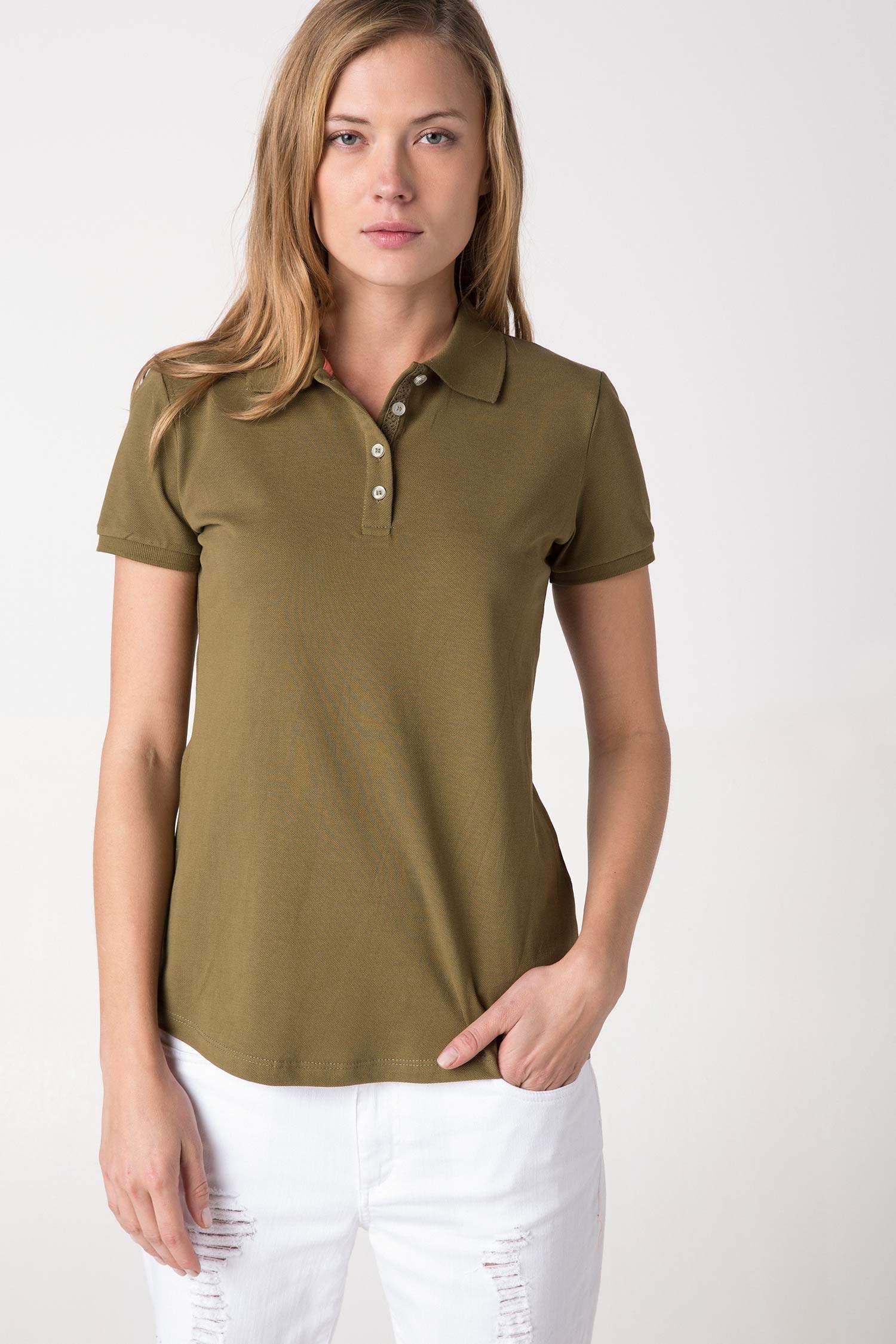 Defacto Woman Short Sleeve Polo T-Shirt. 1