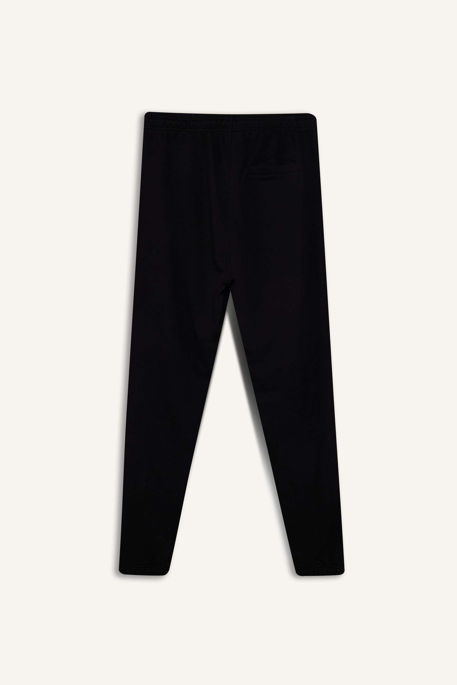 Regular Fit Beli Bağcılı Paçası Lastikli Cepli Basic Düz Jogger Eşofman Altı