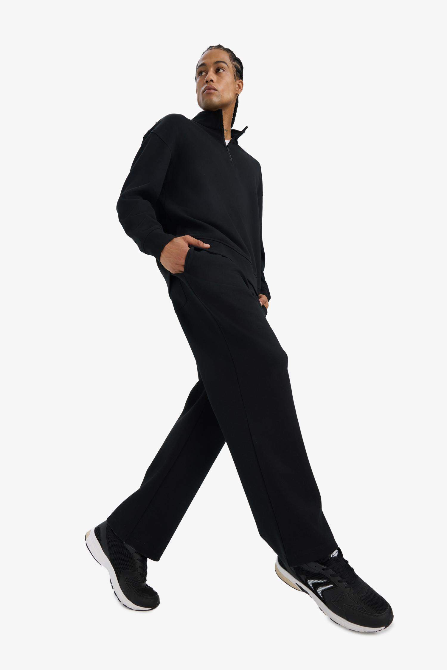 Wide Leg Beli Bağcıklı Geniş Paça Bol Eşofman Altı