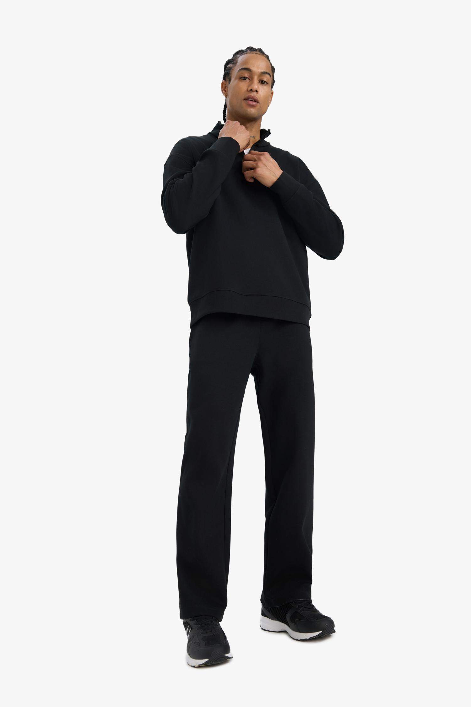 Wide Leg Beli Bağcıklı Geniş Paça Bol Eşofman Altı