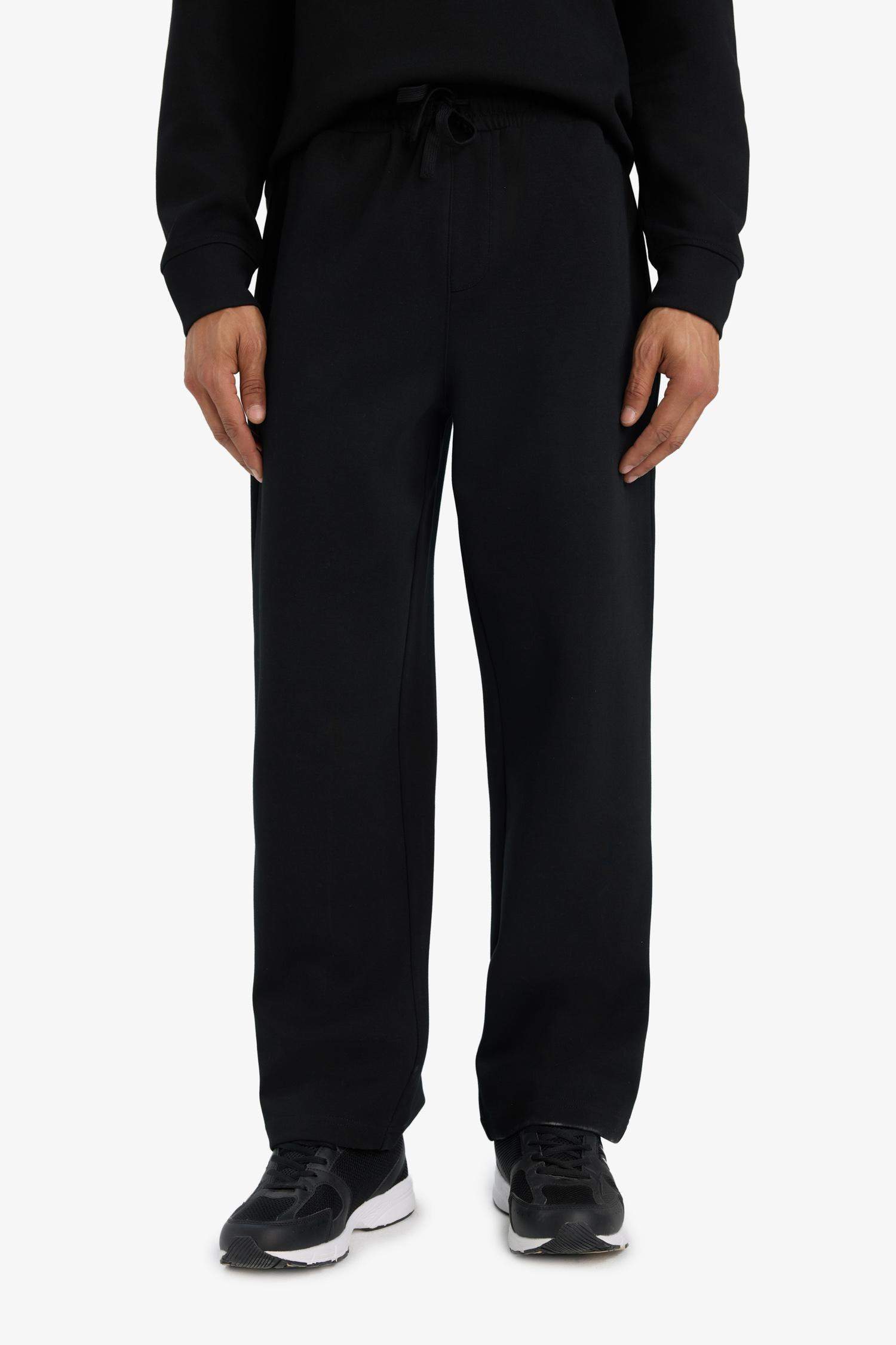 Wide Leg Beli Bağcıklı Geniş Paça Bol Eşofman Altı