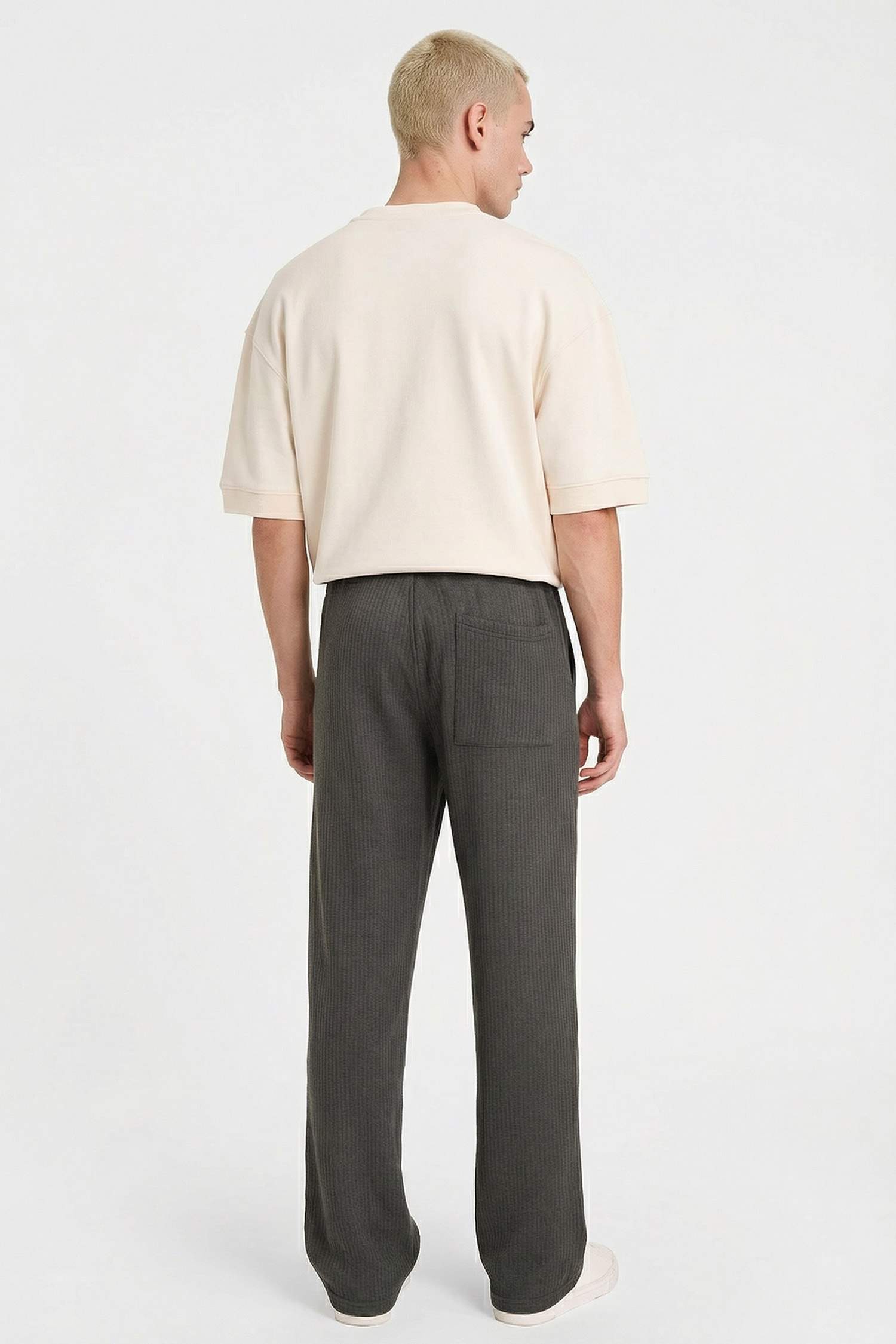 Wide Leg Cepli Geniş Paça Dokulu Eşofman Altı