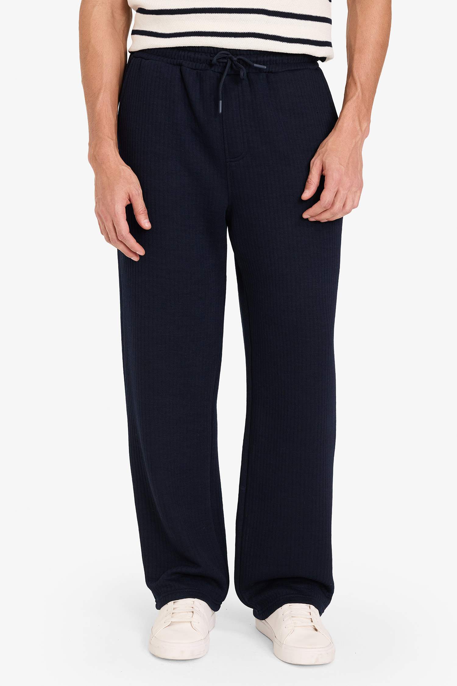 بنطلون سويت بانتس وايد ليج برجل واسع بجيب