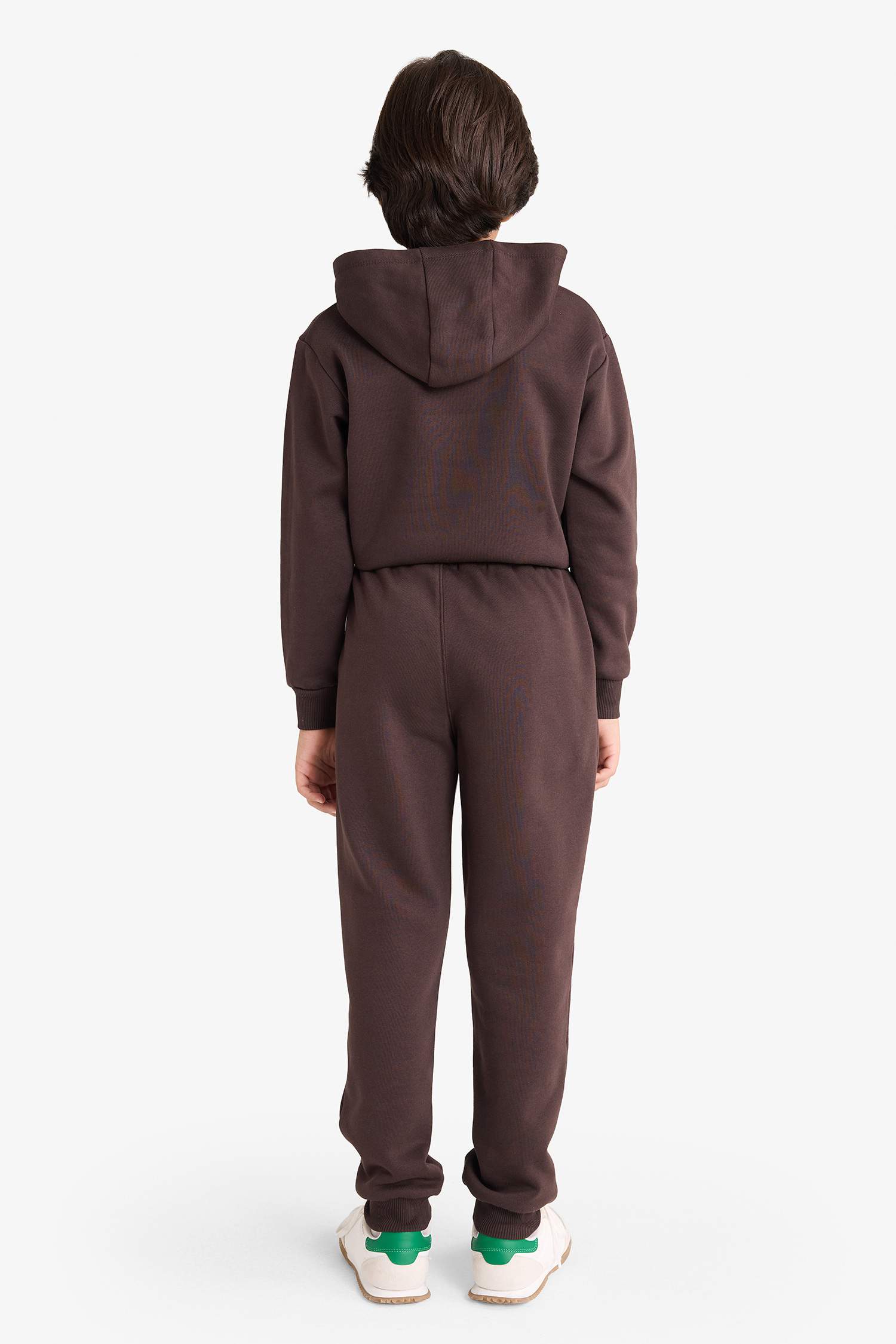 سروال بطبعة شعار قماش سميك قصة عادية