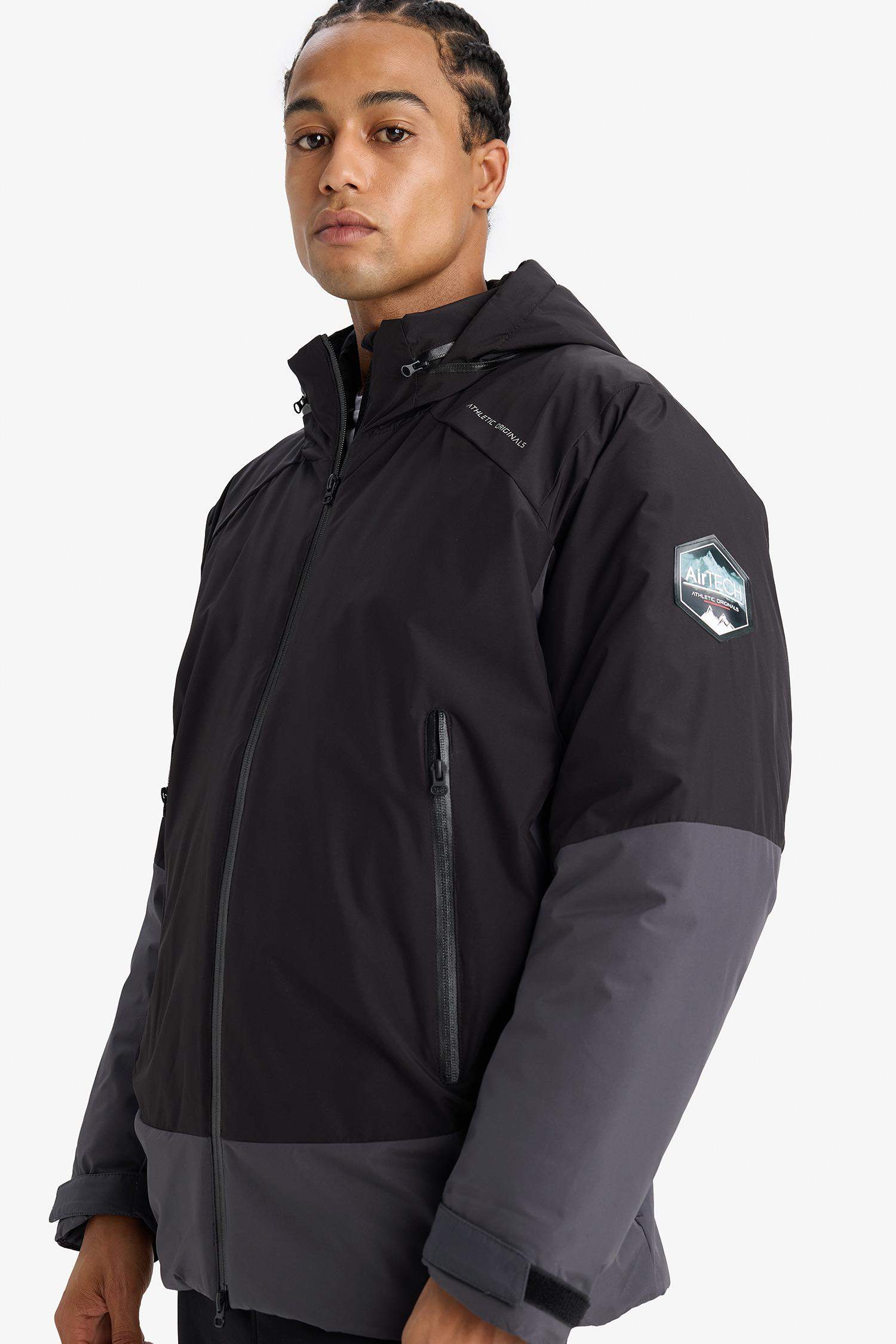 جاكيت دودون قصة عادية بغطاء للرأس طارد للماء