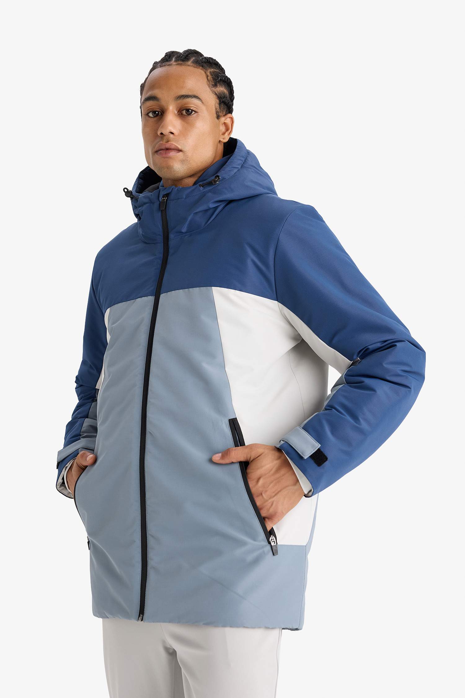 DeFactoFit Regular Fit Hooded Zippered Waterproof Jacket
