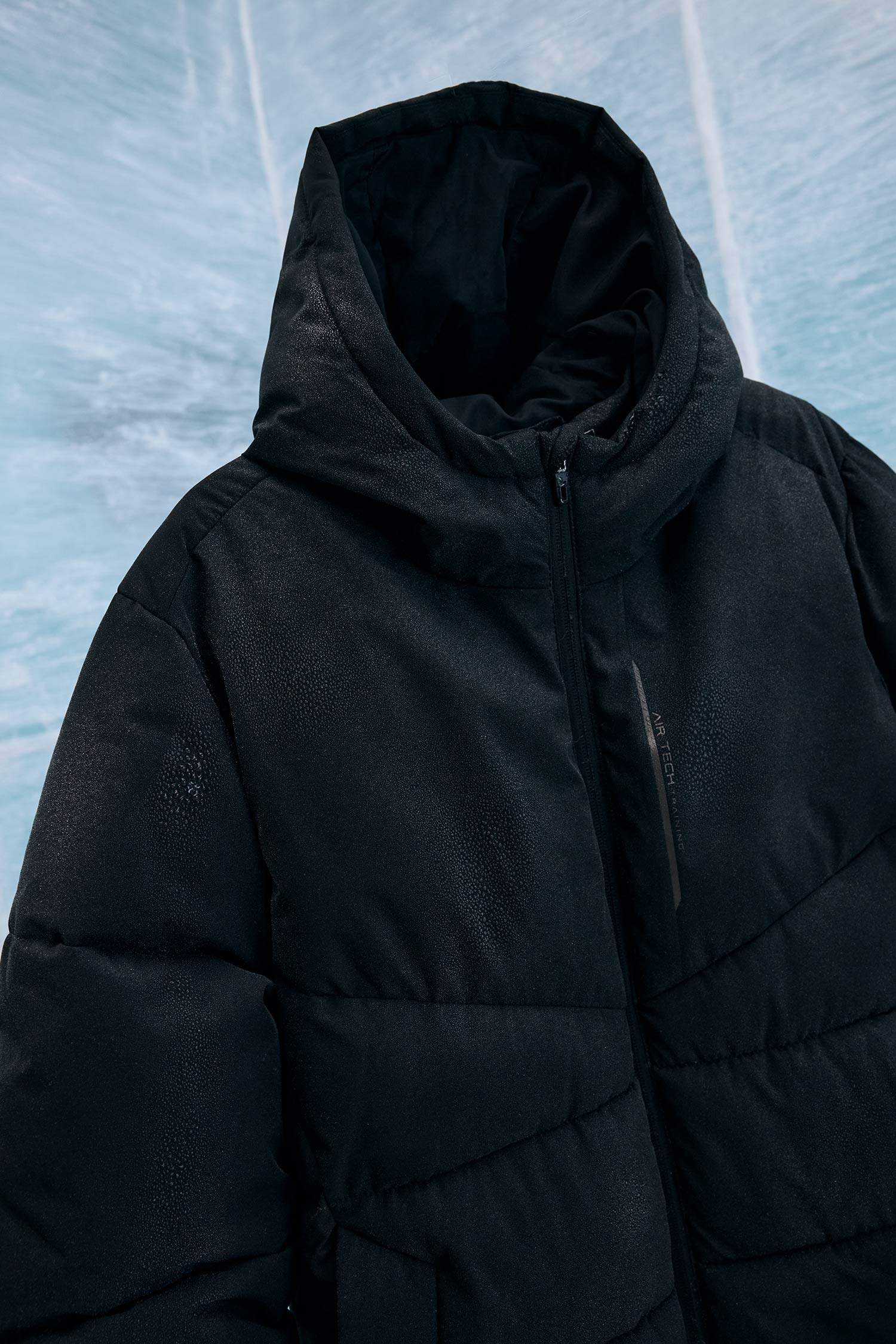 Su İtici Rüzgar Geçirmez Regular Fit Kapüşonlu Fermuarlı Cepli Kışlık Mont