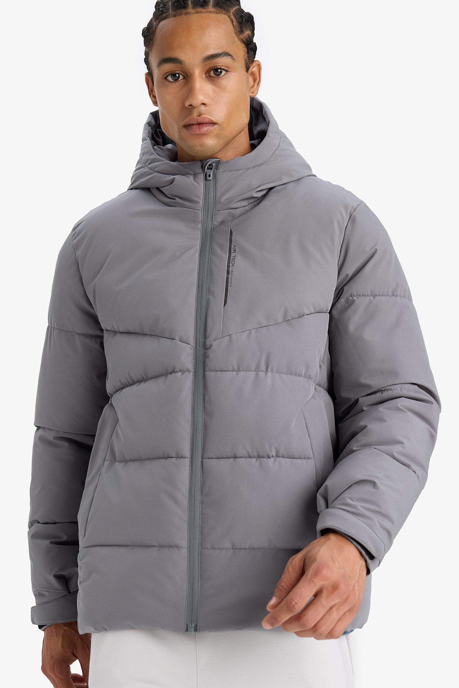 Defactofit Regular Fit Hooded Winter Waterproof Jacket