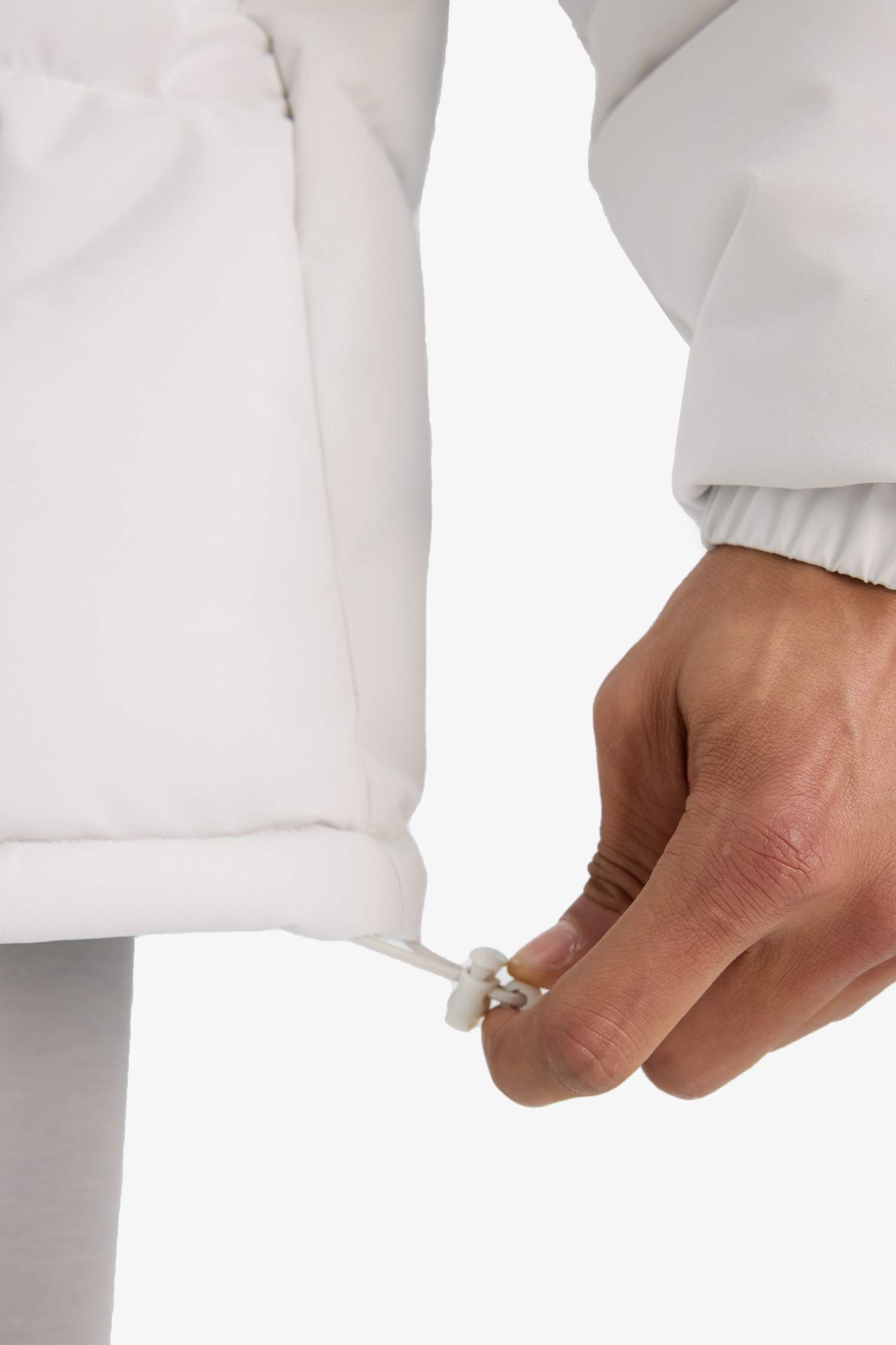 Su İtici Oversize Geniş Kalıp Fermuarlı Rüzgar Geçirmez Şişme Mont