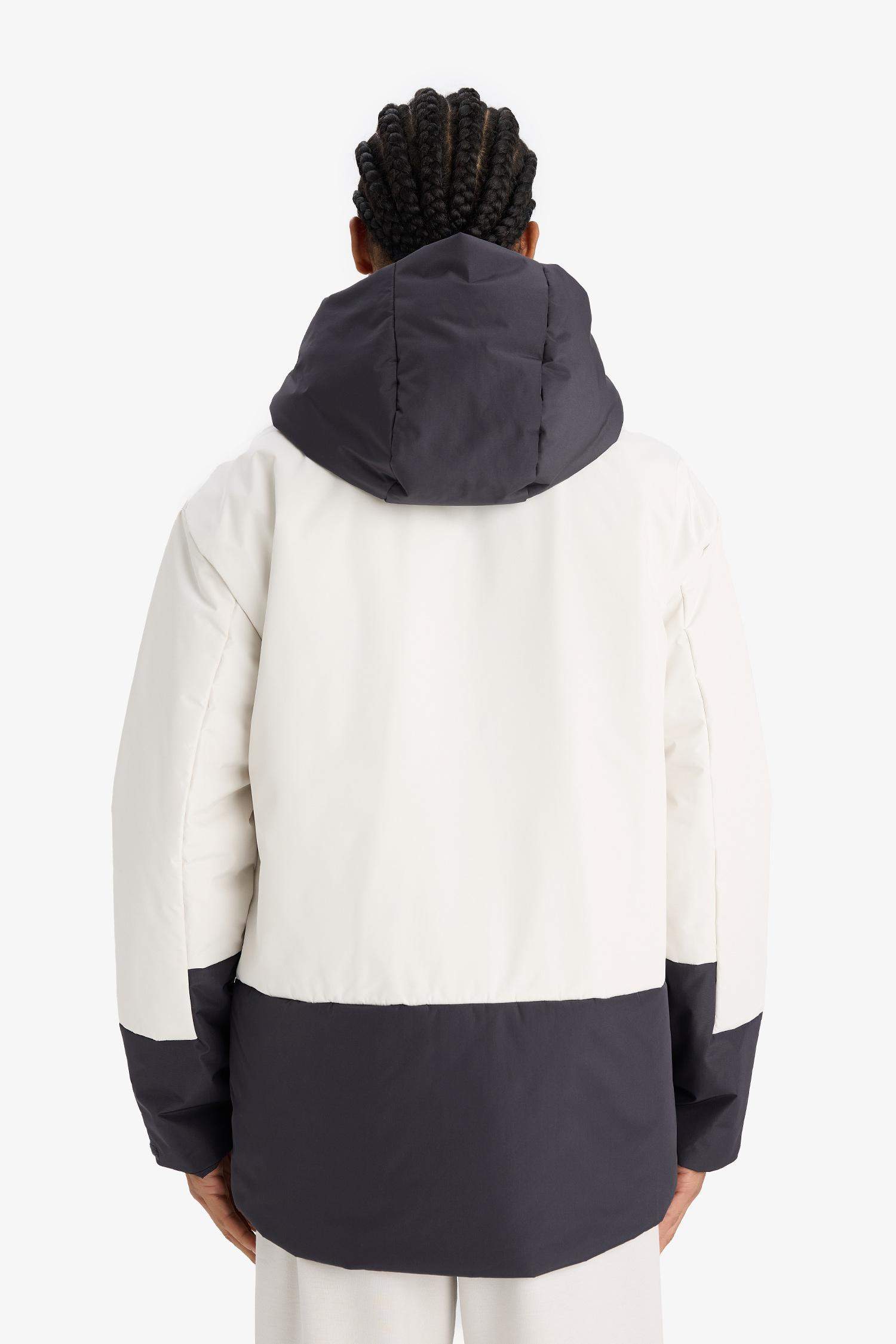 Su İtici Regular Fit Kapüşonlu Fermuarlı Rüzgar Geçirmez Mont